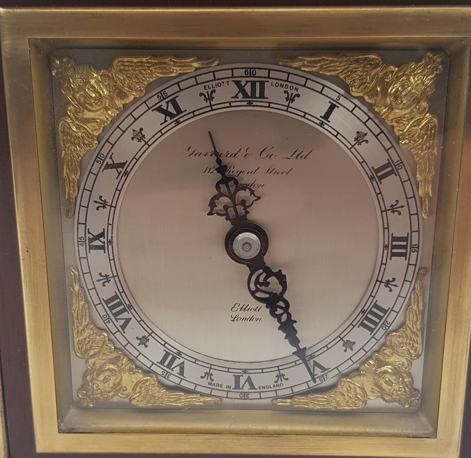 Vintage Garrard Elliot Mahogany 8 Day Mantle Clock - Image 4