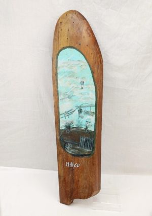 WW1 Painted Propeller Part Blade With Painted Hill 60 Battle Scene