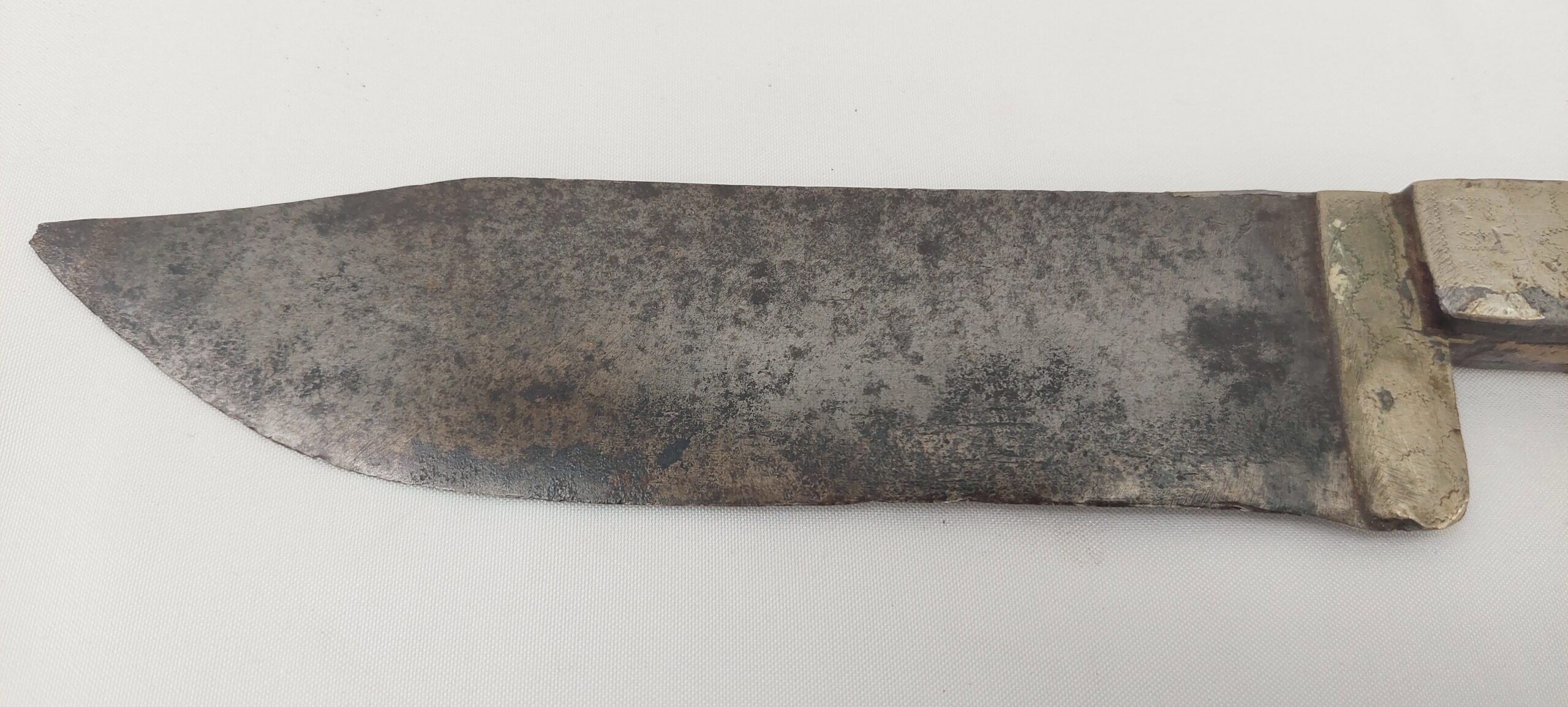 WW1 Trench Made Bowie Knife With Horn Grips - Image 8