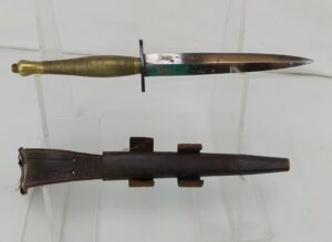 WW2 Second Pattern Fairbairn-Sykes Fighting Knife and Original Scabbard