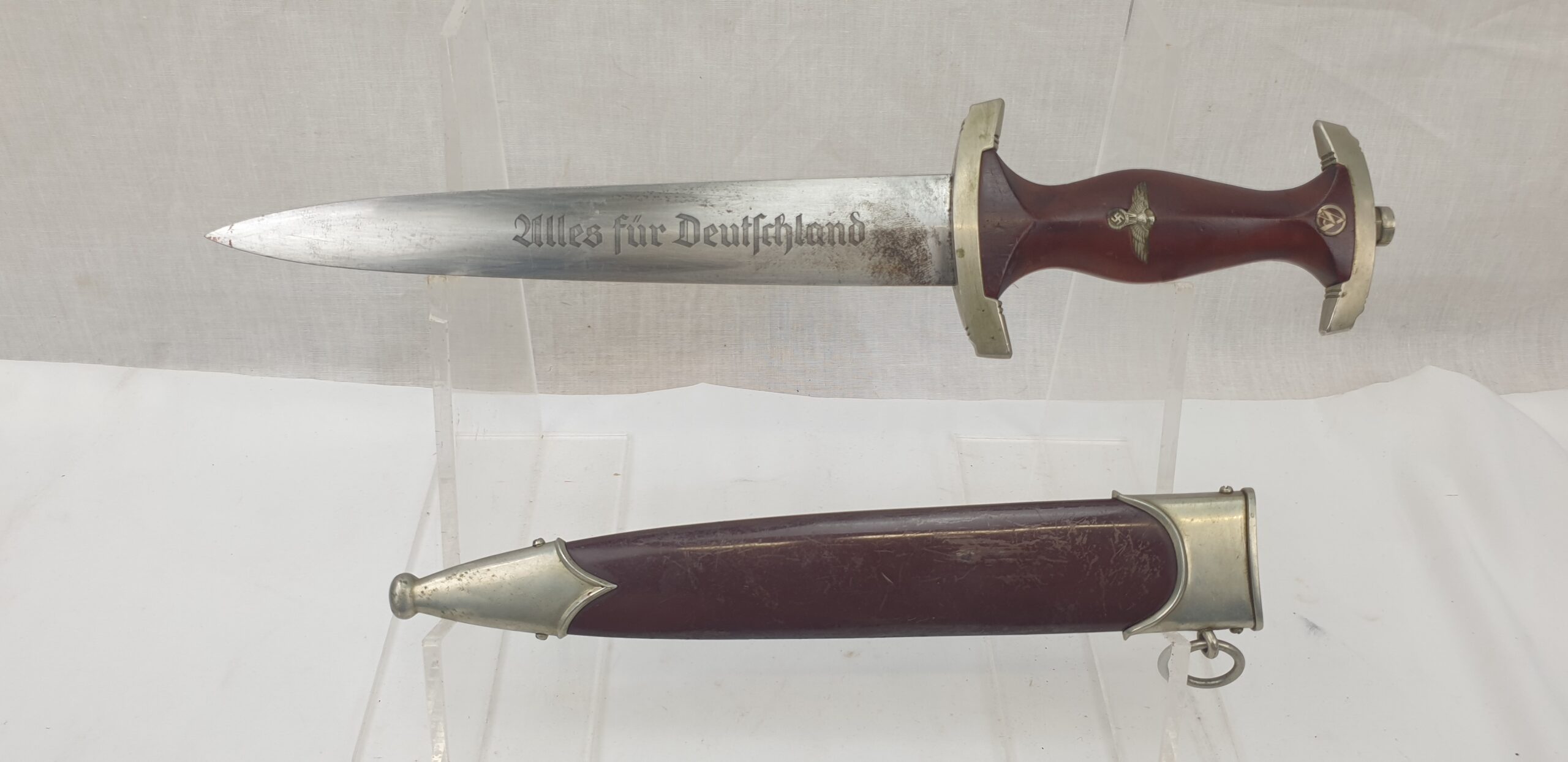 WW2 German M33 SA Dagger By Rare Maker Hugo Linder