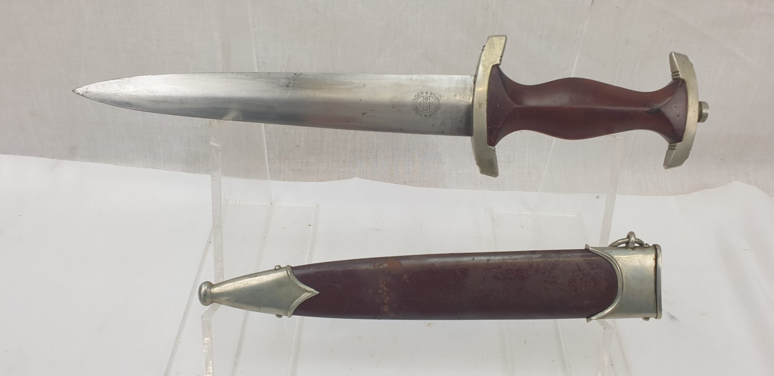 WW2 German M33 SA Dagger By Rare Maker Hugo Linder - Image 7