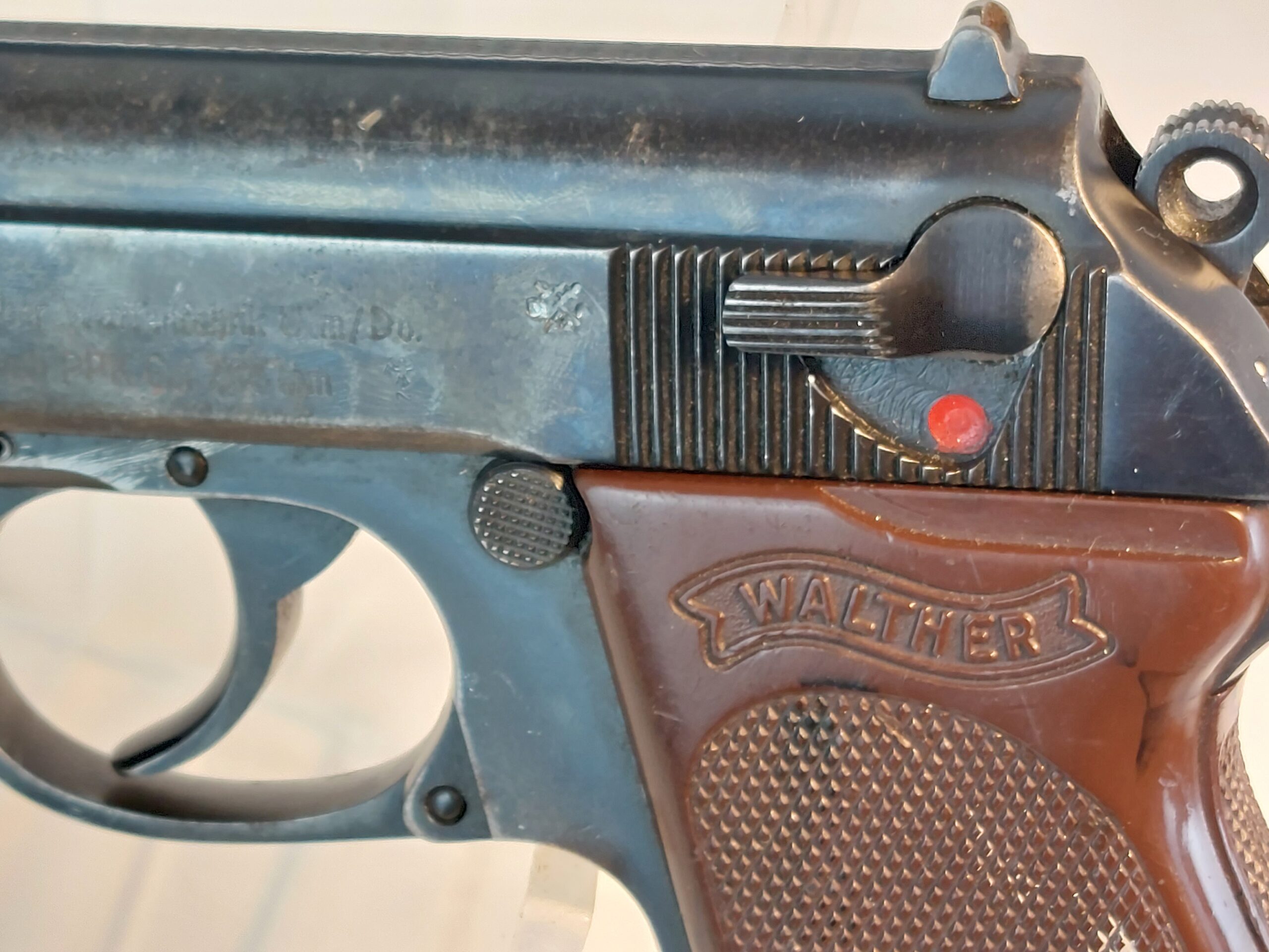German c1940 WW2 Walther PPK Semi-Automatic Pistol Cal. 7.65mm. Barrel Length 3.25". Deactivated - Image 9