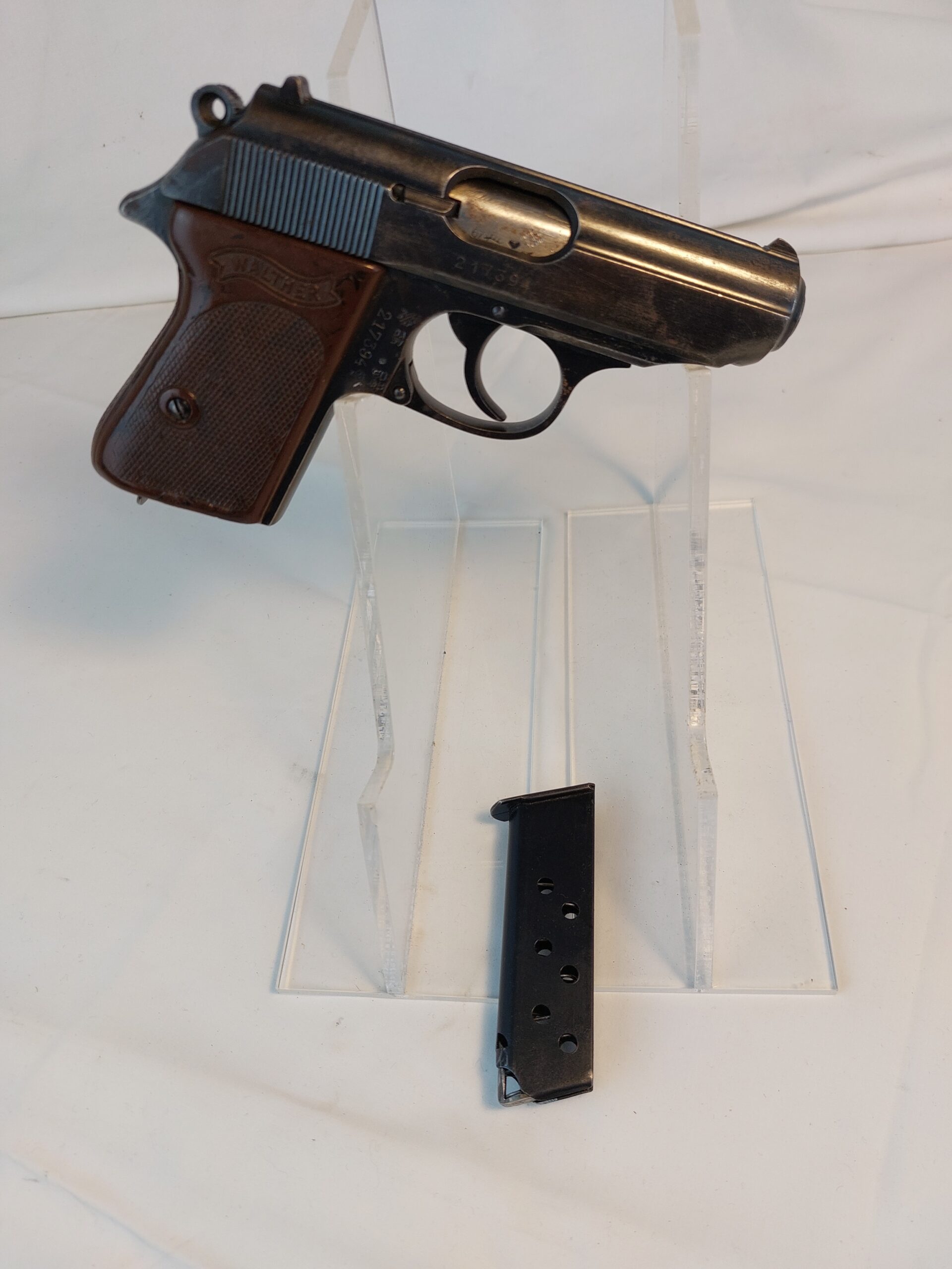 German c1940 WW2 Walther PPK Semi-Automatic Pistol Cal. 7.65mm. Barrel Length 3.25". Deactivated