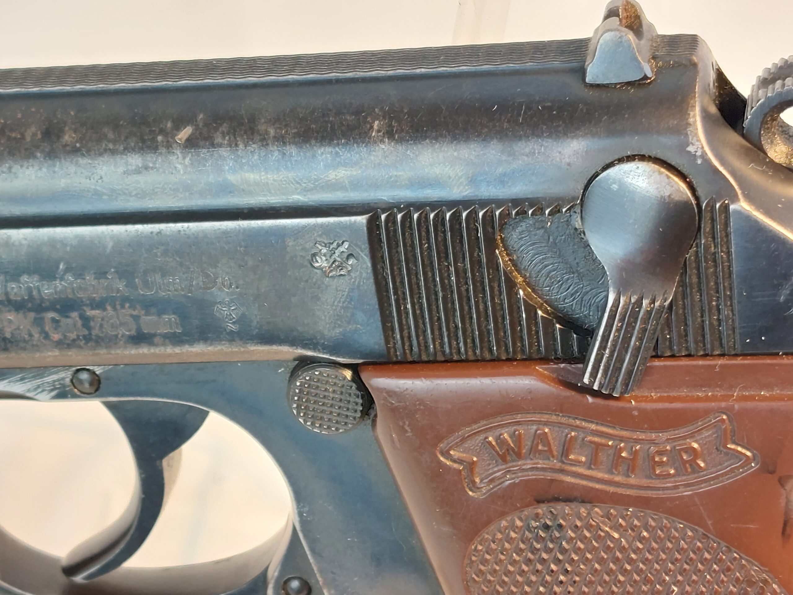 German c1940 WW2 Walther PPK Semi-Automatic Pistol Cal. 7.65mm. Barrel Length 3.25". Deactivated - Image 8