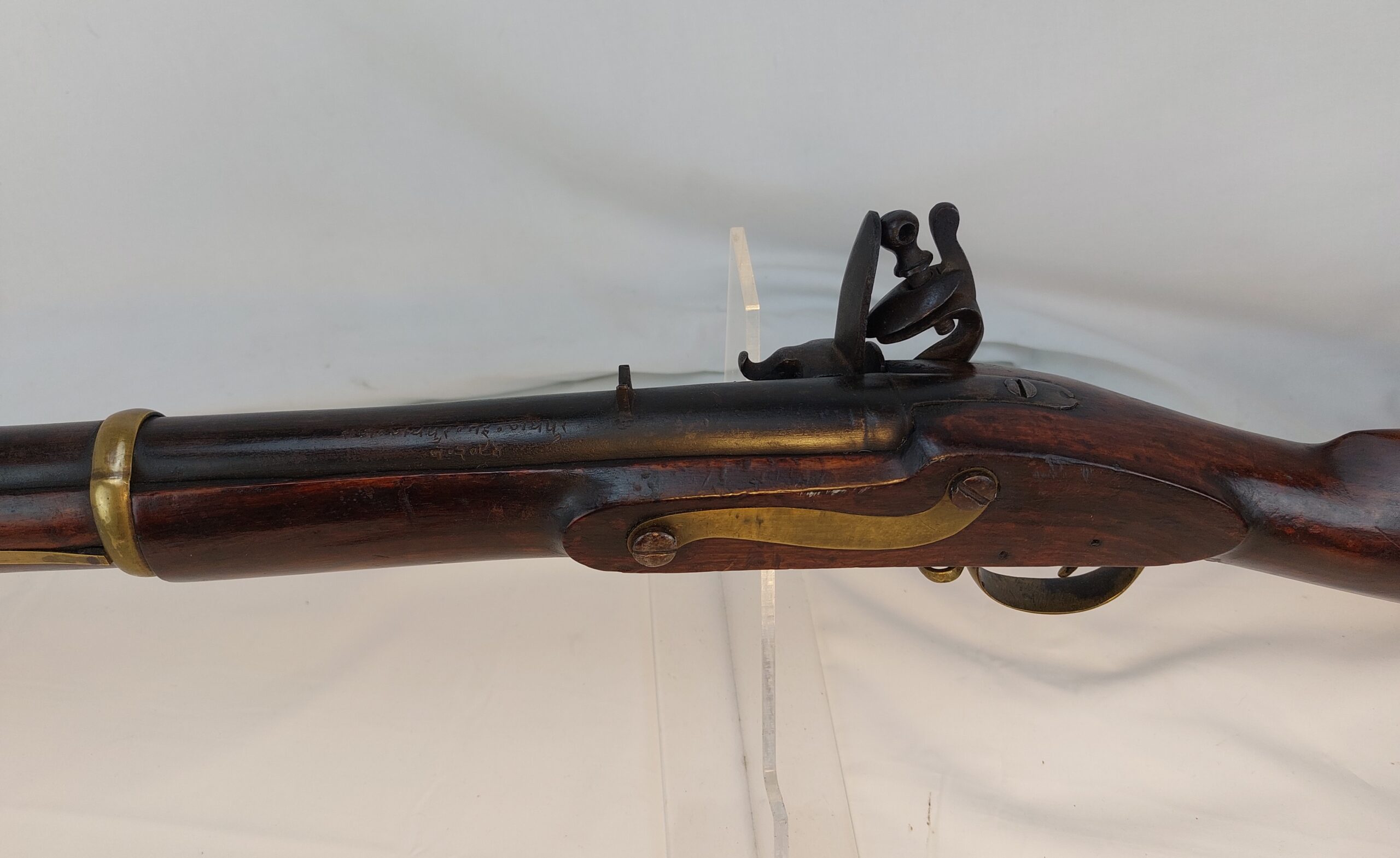 c1800 India Pattern Flintlock Brown Bess Musket - Image 9