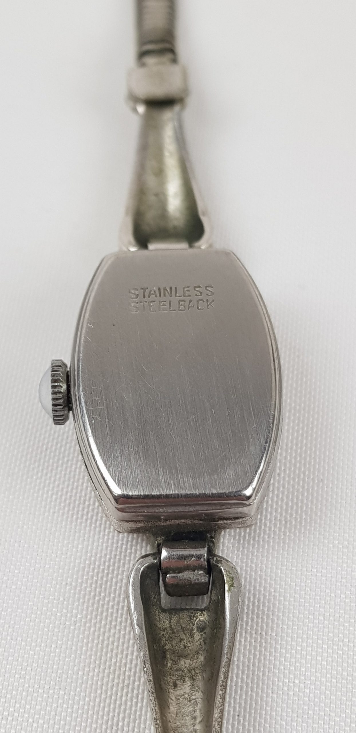 1930s Art Deco White Metal And Marcasite Ladies Cocktail Watch - Image 2