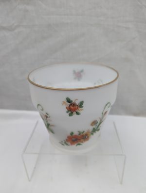 1970s Murano Glass Opaque Floral Glass Flower Pot