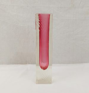 1974 Sunburst Cut Glass Murano Vase