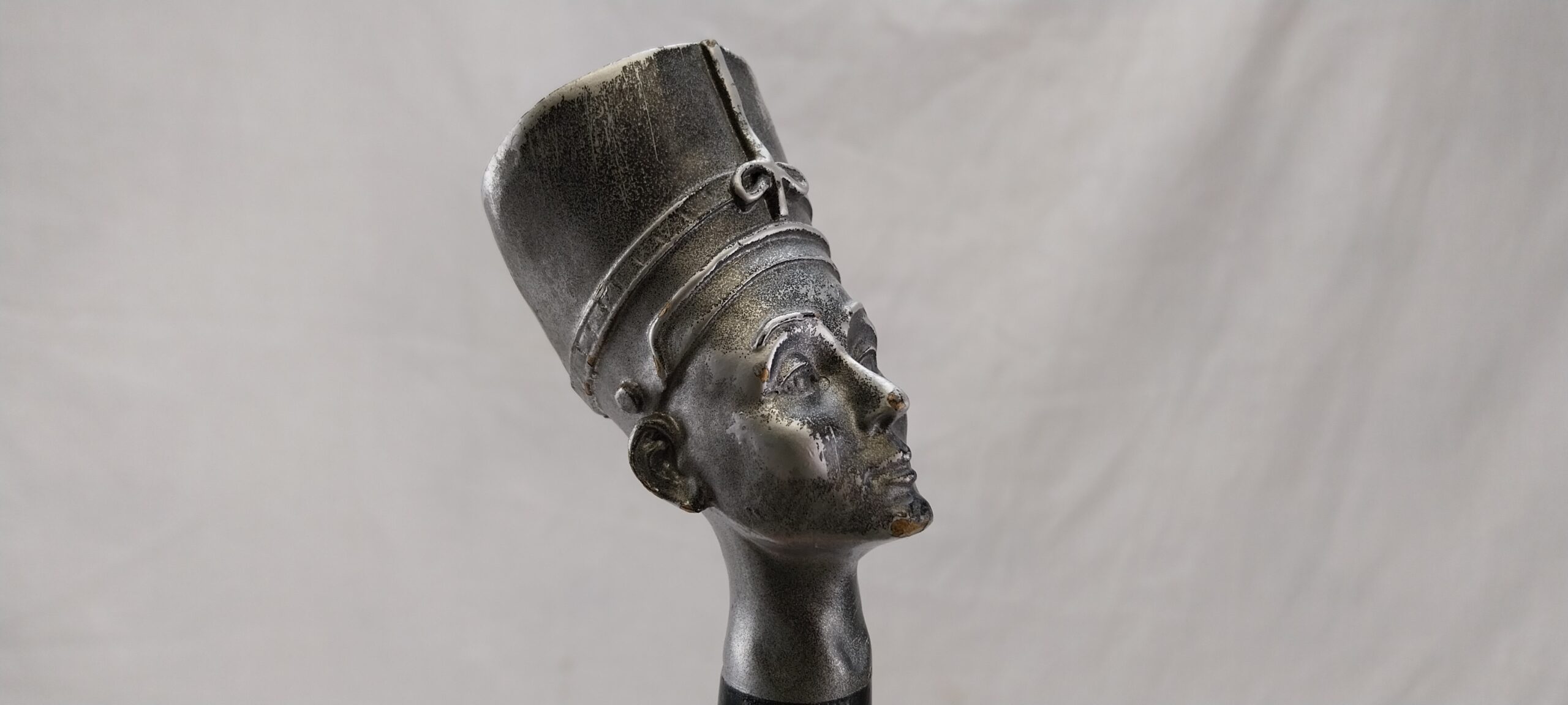 Vintage Wooden Pharaoh's Head Cane/Walking Stick - Image 3