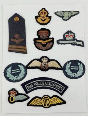 Assortment of WW2 Era British RAF Badges and Insignia