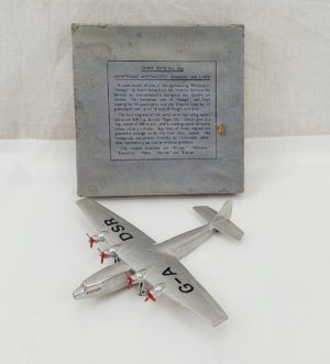 Boxed 1938 1941 Dinky Toys 62P Armstrong Whitworh Ensign Airliner