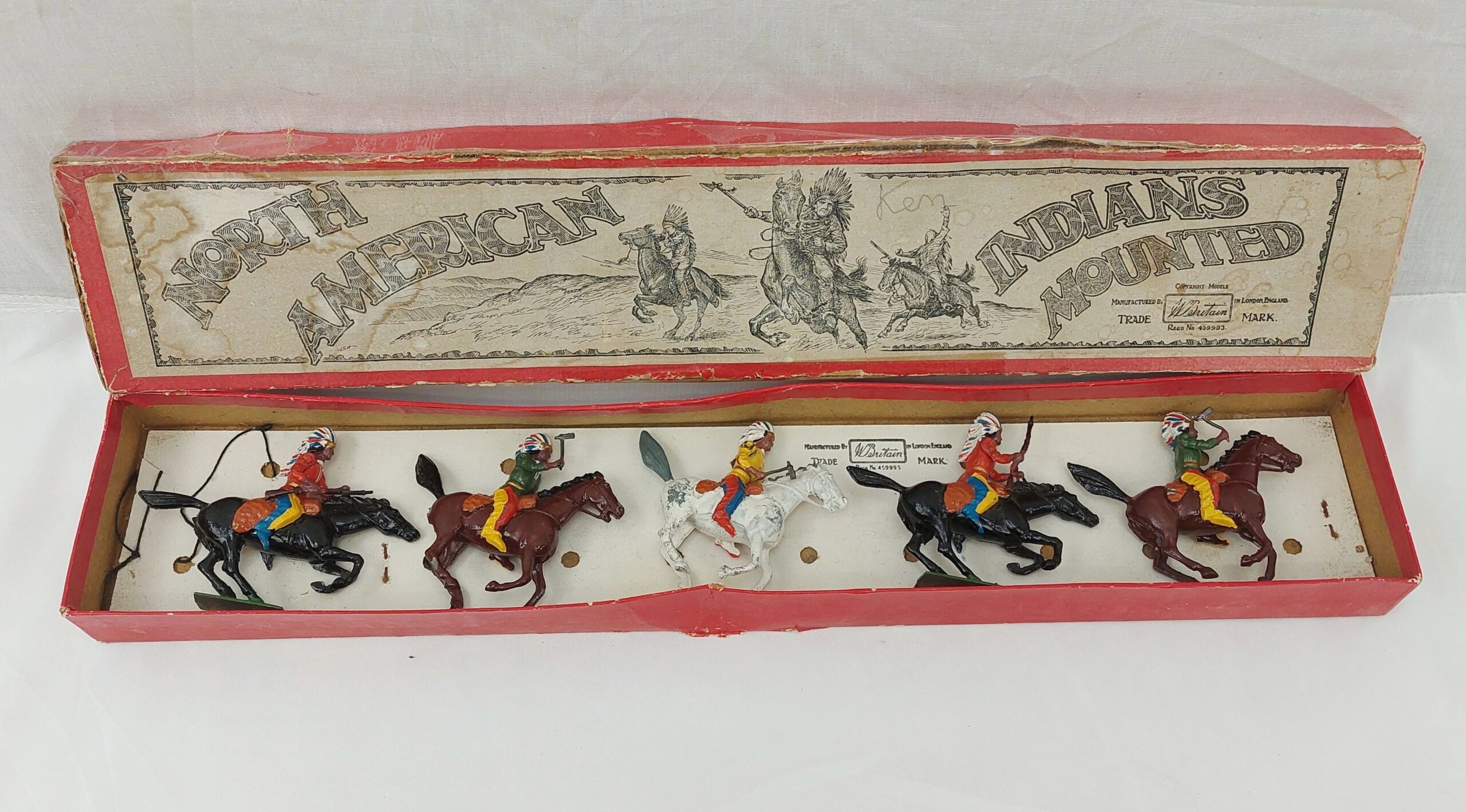 Britains Toy Soldiers Set 152 North American Mounted Indians 1948-59