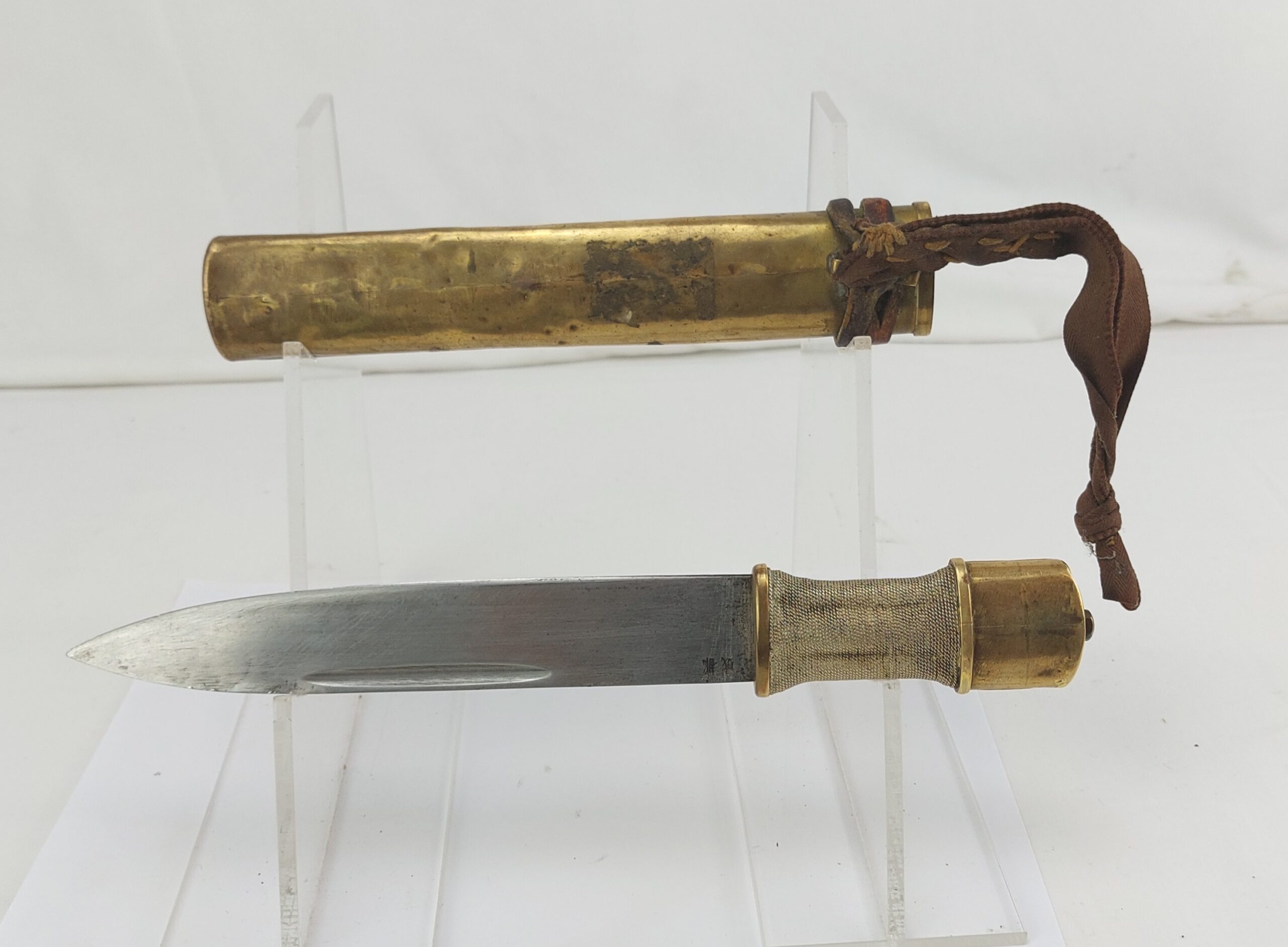 Chinese Husa/Achang Knife with ornate sheath, made in Chengdu - Image 5