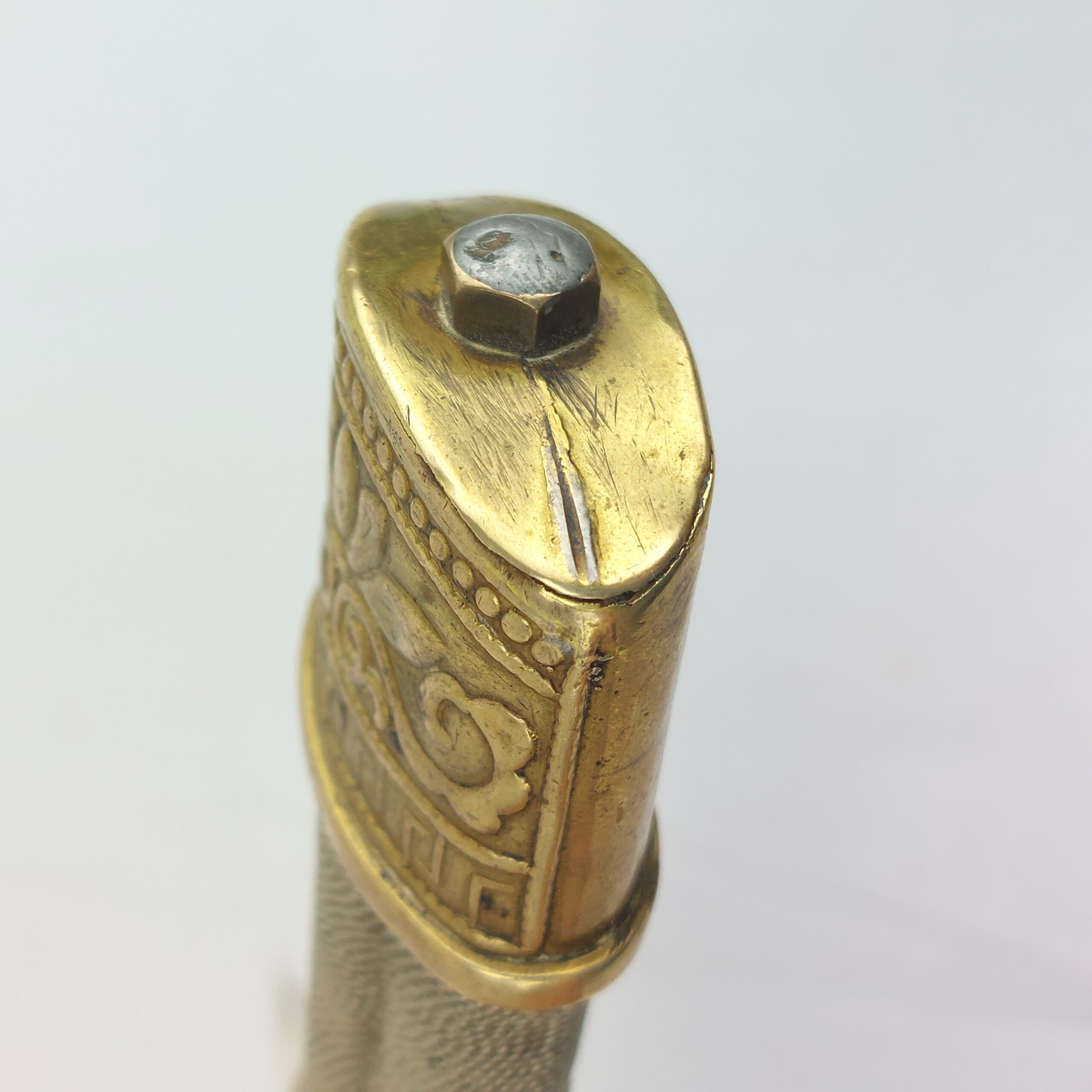 Chinese Husa/Achang Knife with ornate sheath, made in Chengdu - Image 6