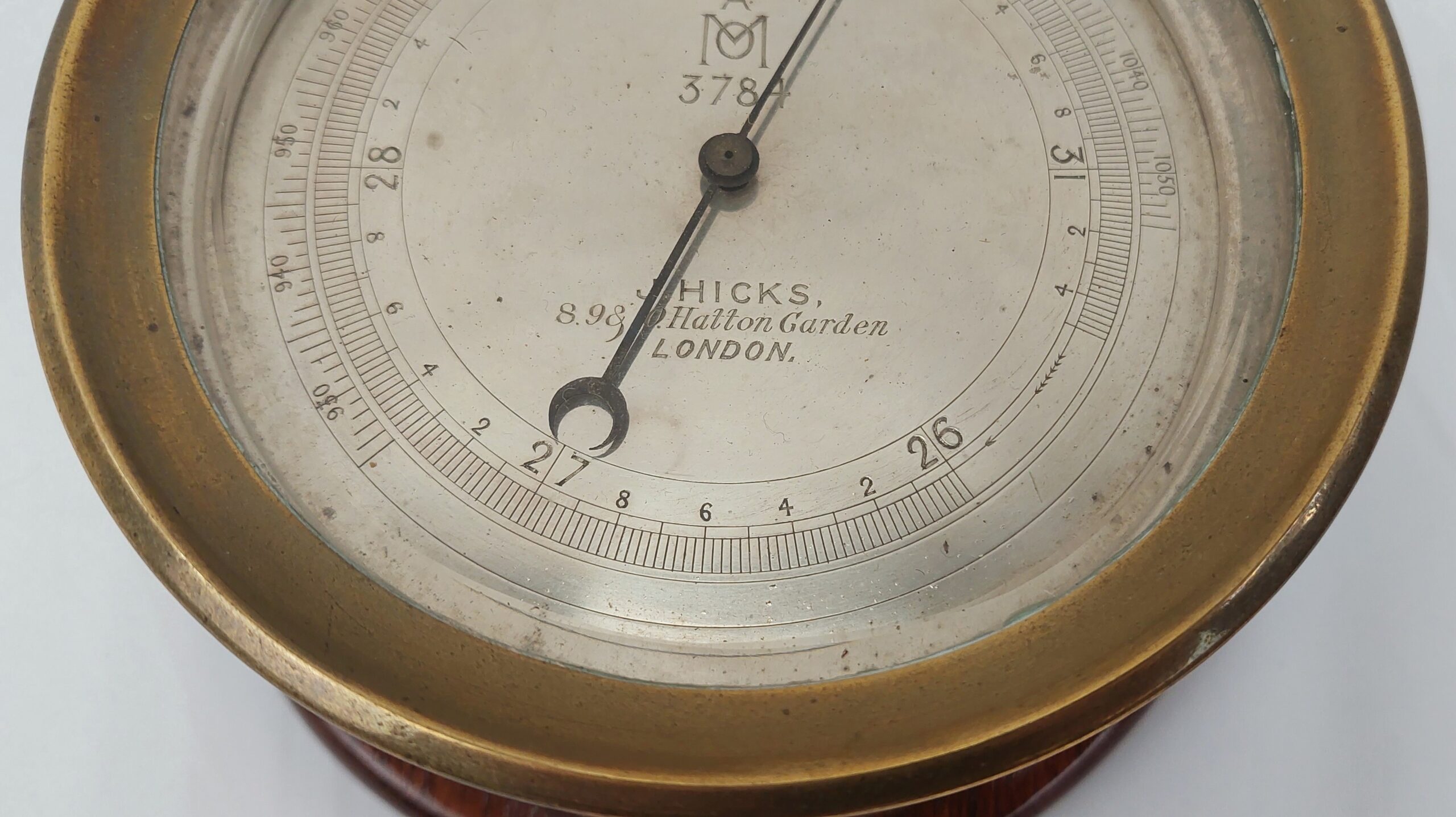 Circa 1880 Ships Brass Barometer By J Hicks Of London - Image 5