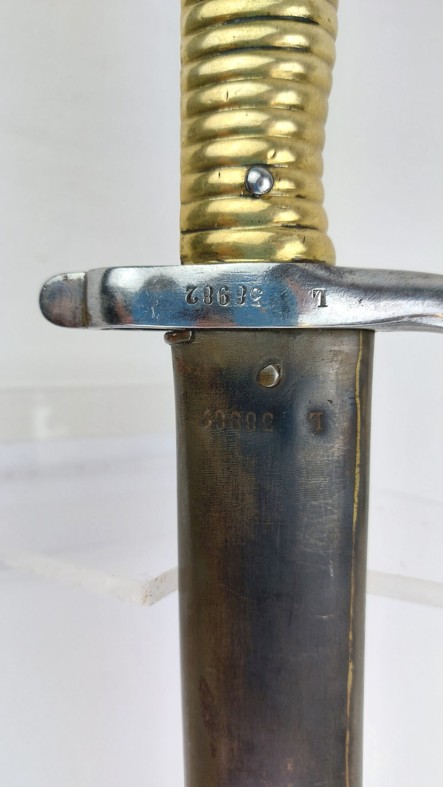 French Model 1866 Chassepot Yataghan Bayaonet dated August 1873 with matching scabbard - Image 26