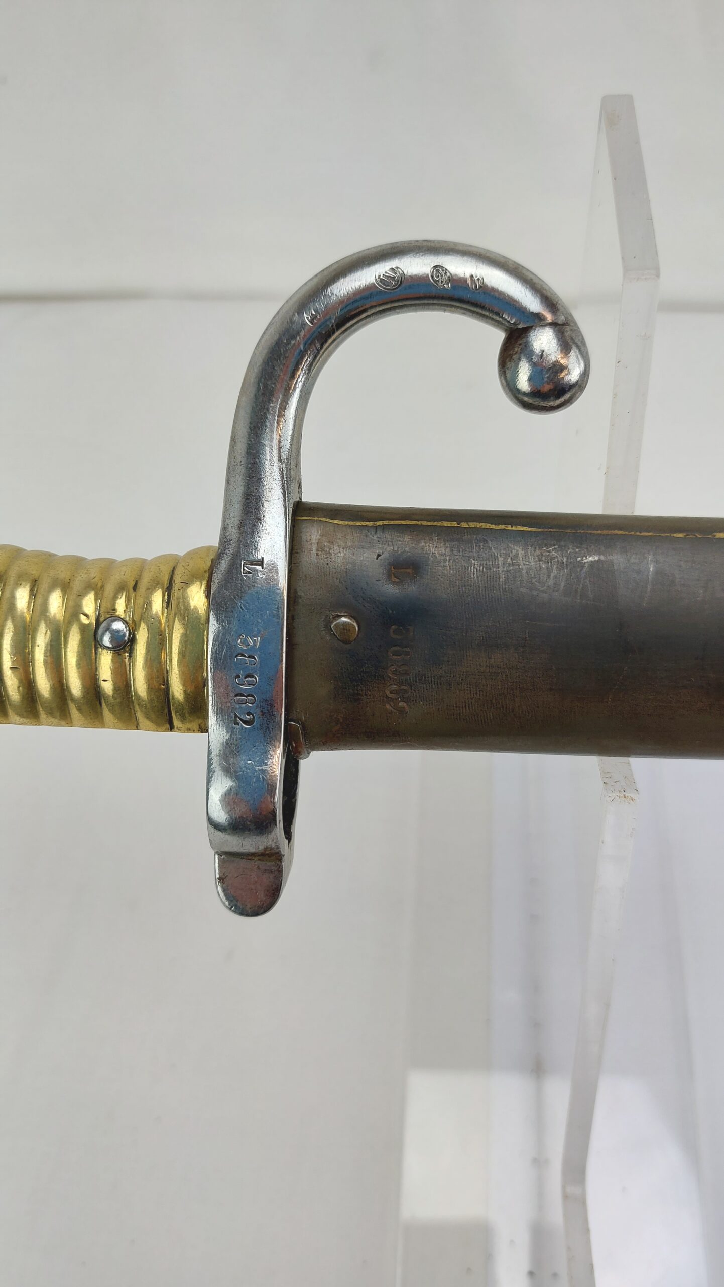 French Model 1866 Chassepot Yataghan Bayaonet dated August 1873 with matching scabbard - Image 25
