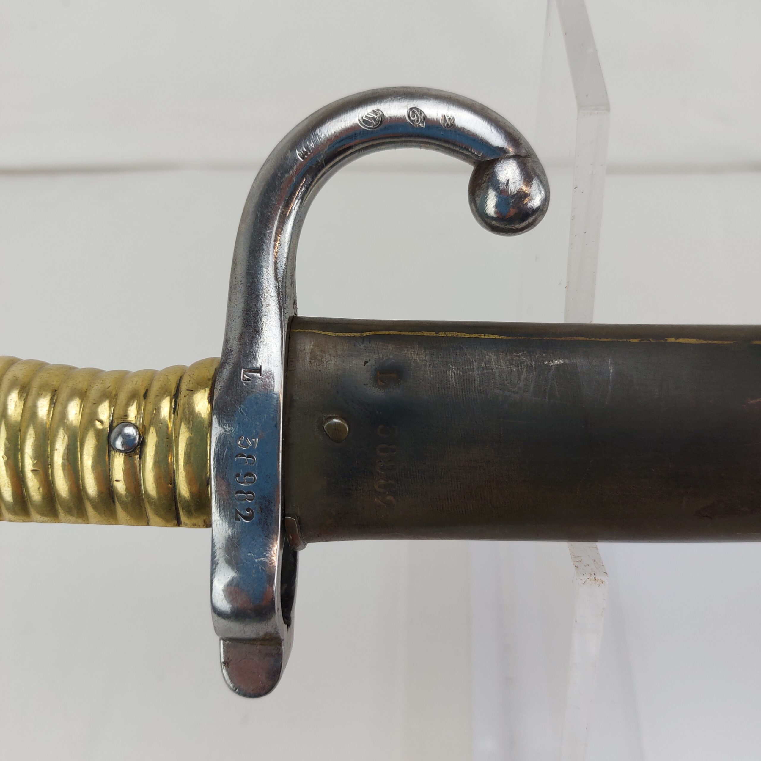 French Model 1866 Chassepot Yataghan Bayaonet dated August 1873 with matching scabbard - Image 24