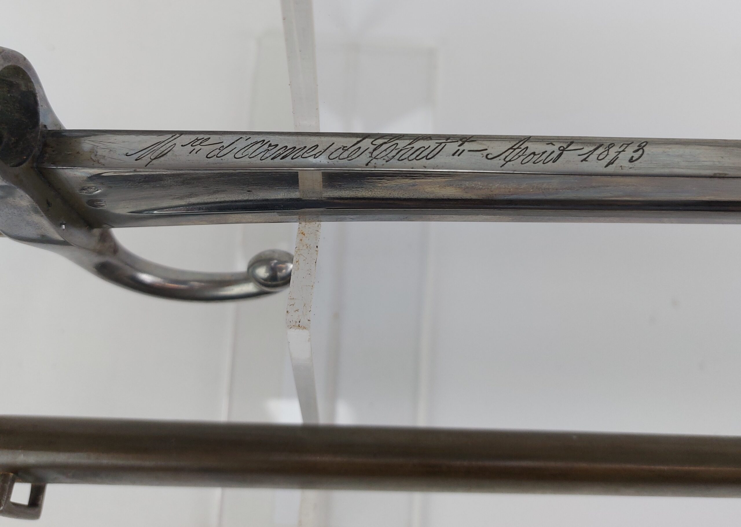 French Model 1866 Chassepot Yataghan Bayaonet dated August 1873 with matching scabbard - Image 23