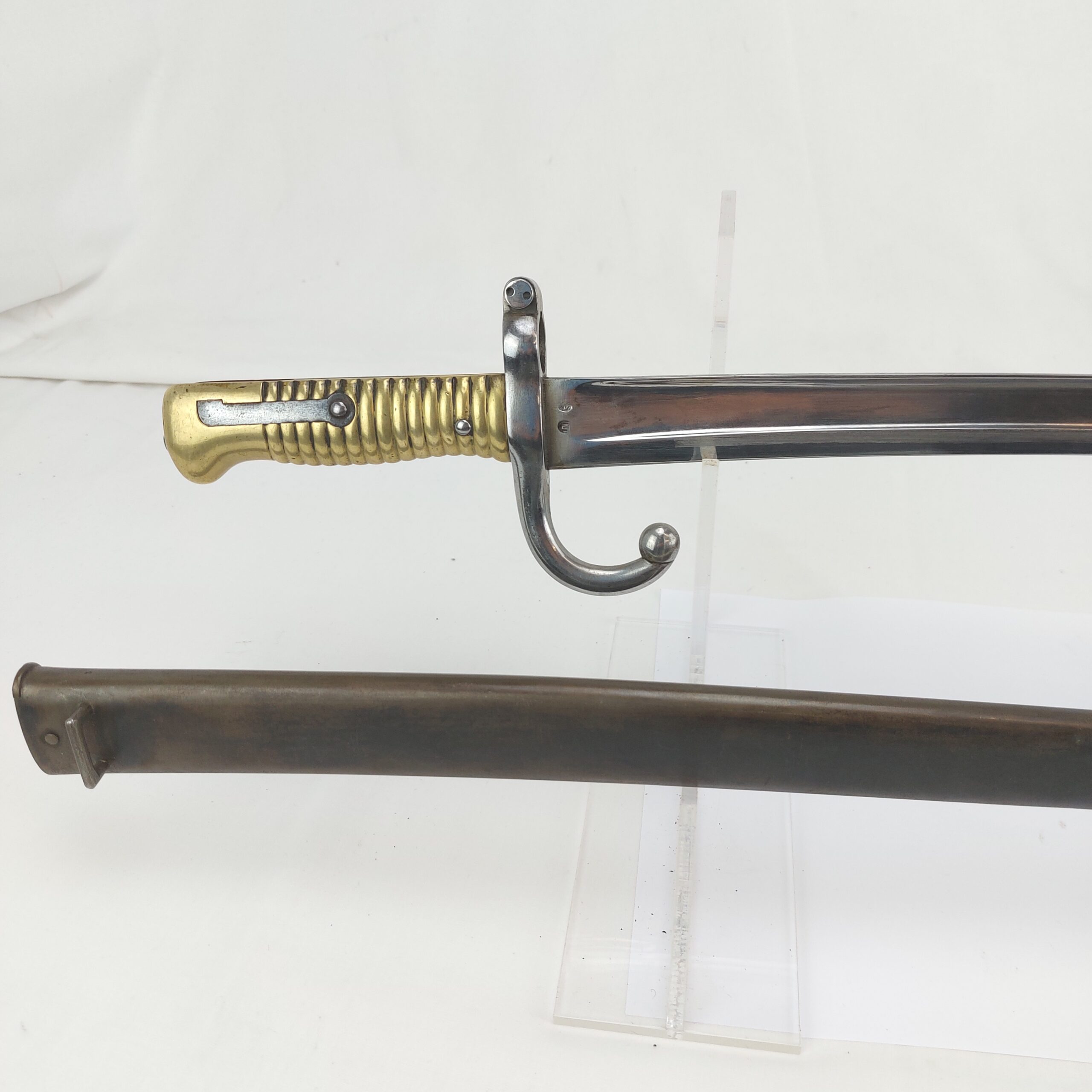 French Model 1866 Chassepot Yataghan Bayaonet dated August 1873 with matching scabbard - Image 8