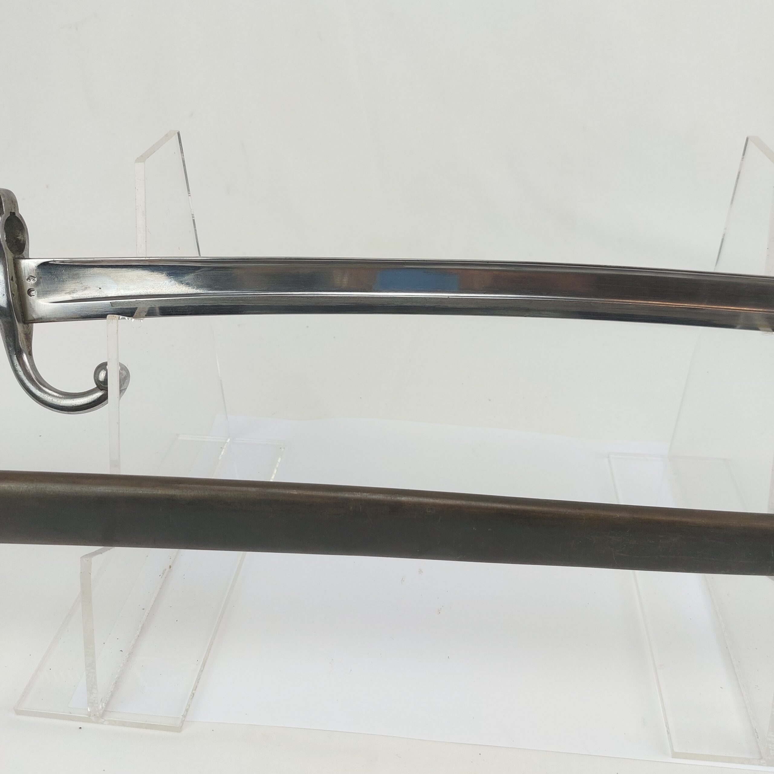 French Model 1866 Chassepot Yataghan Bayaonet dated August 1873 with matching scabbard - Image 9