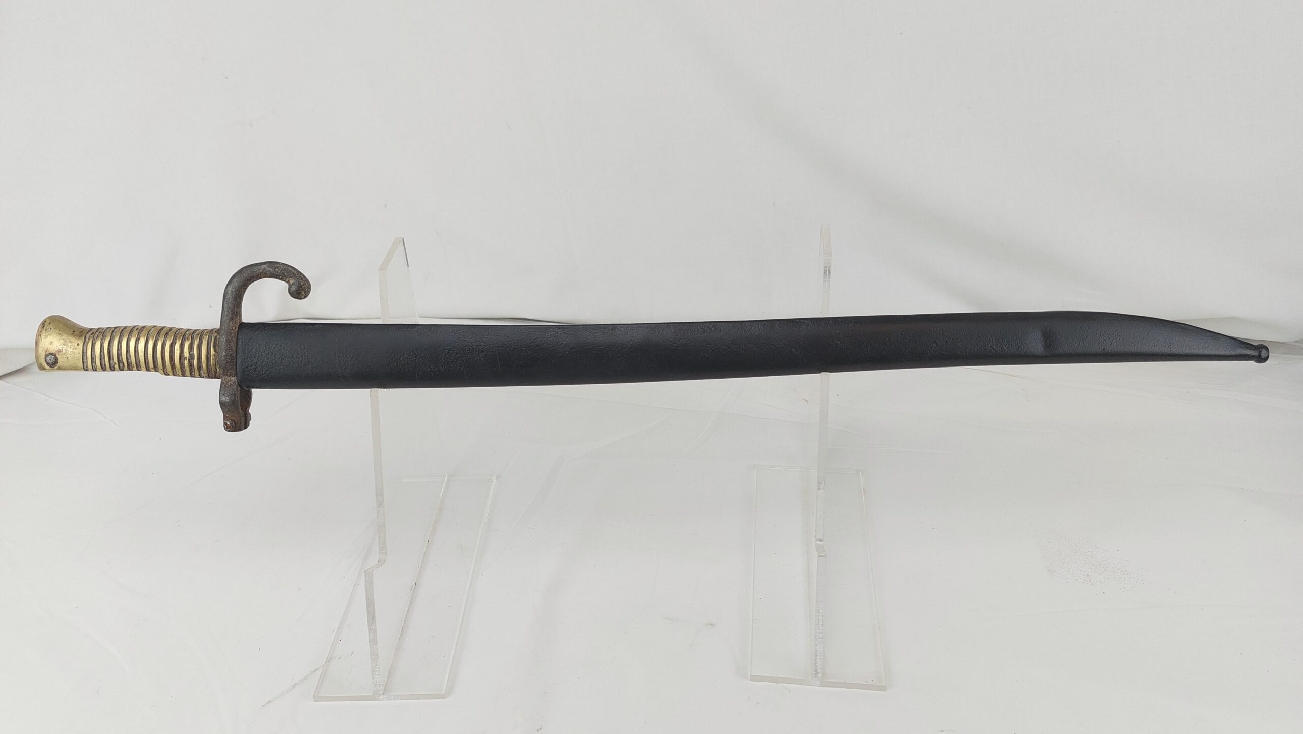 French Model 1866 "Chassepot" Yataghan Sword Bayonet and Scabbard - Image 2