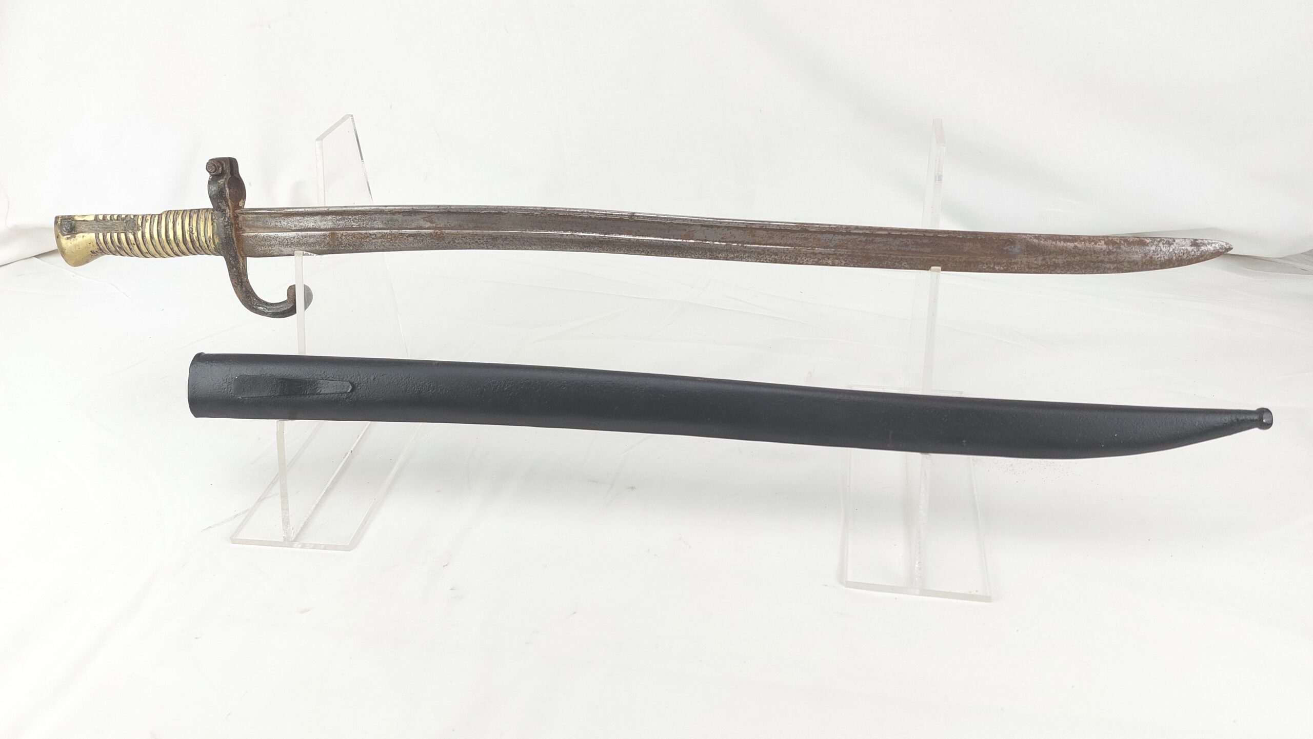 French Model 1866 "Chassepot" Yataghan Sword Bayonet and Scabbard