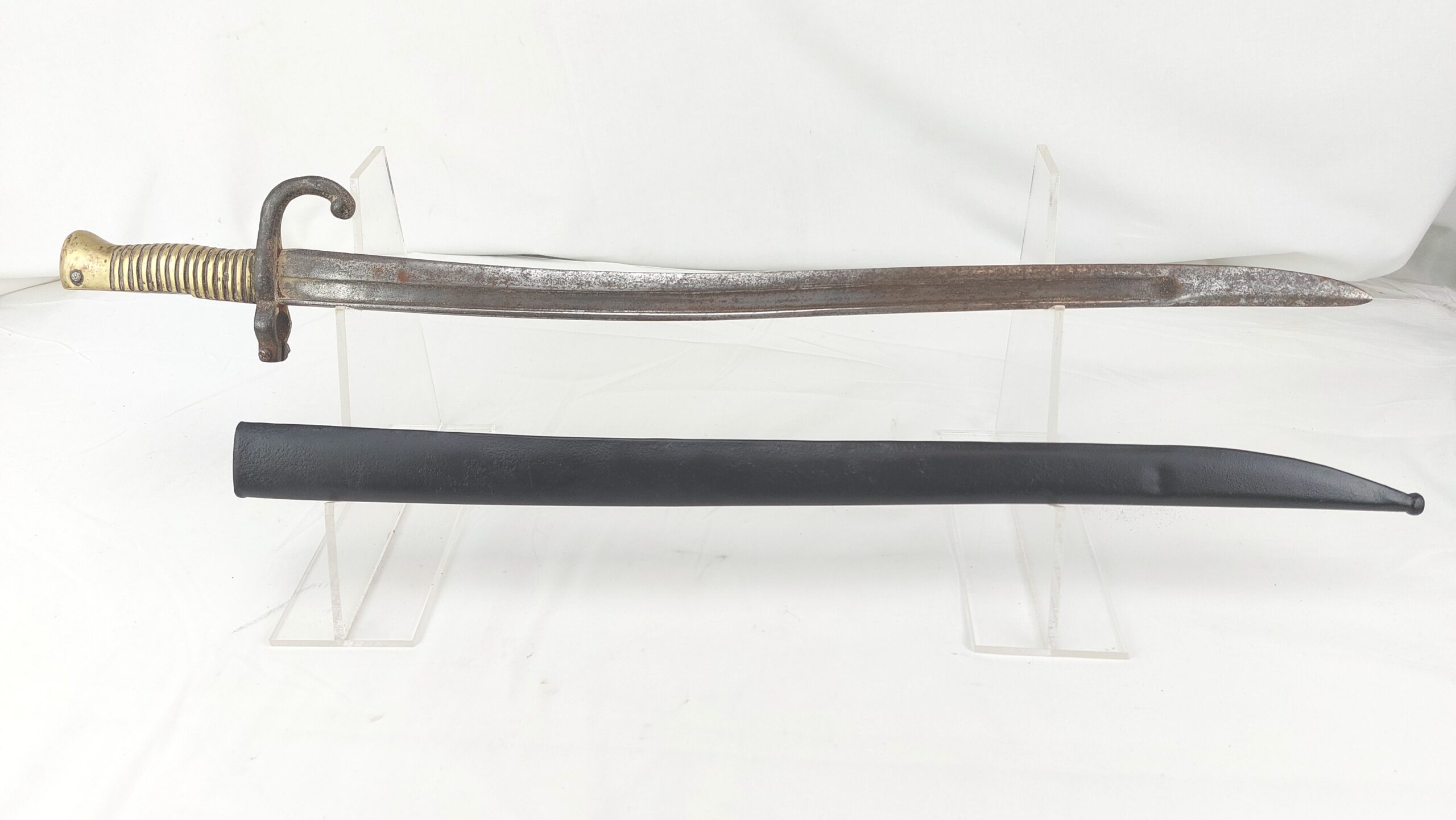 French Model 1866 "Chassepot" Yataghan Sword Bayonet and Scabbard - Image 3