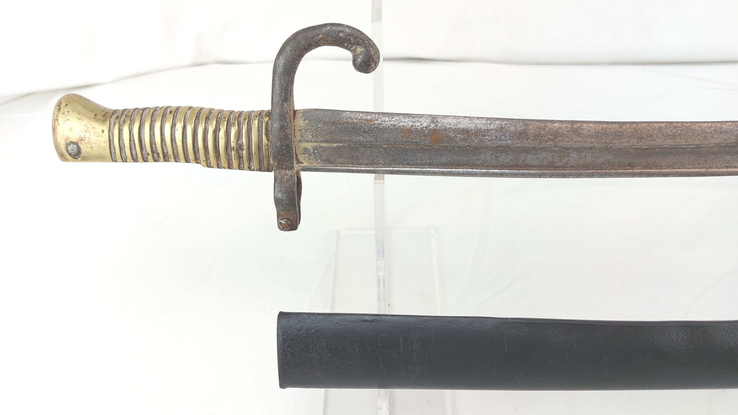 French Model 1866 "Chassepot" Yataghan Sword Bayonet and Scabbard - Image 5