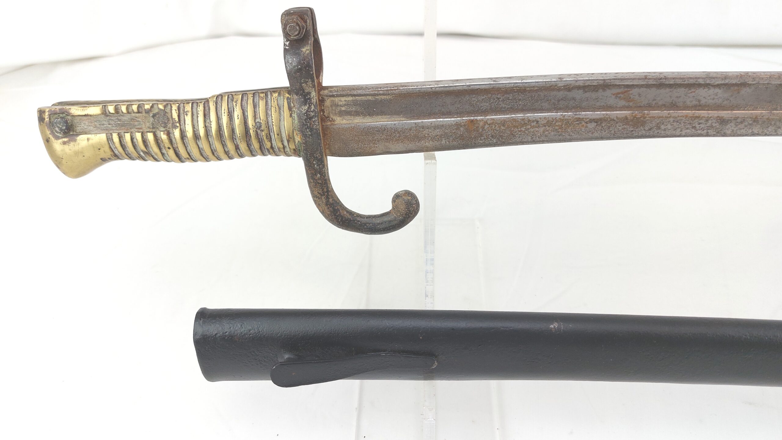 French Model 1866 "Chassepot" Yataghan Sword Bayonet and Scabbard - Image 8