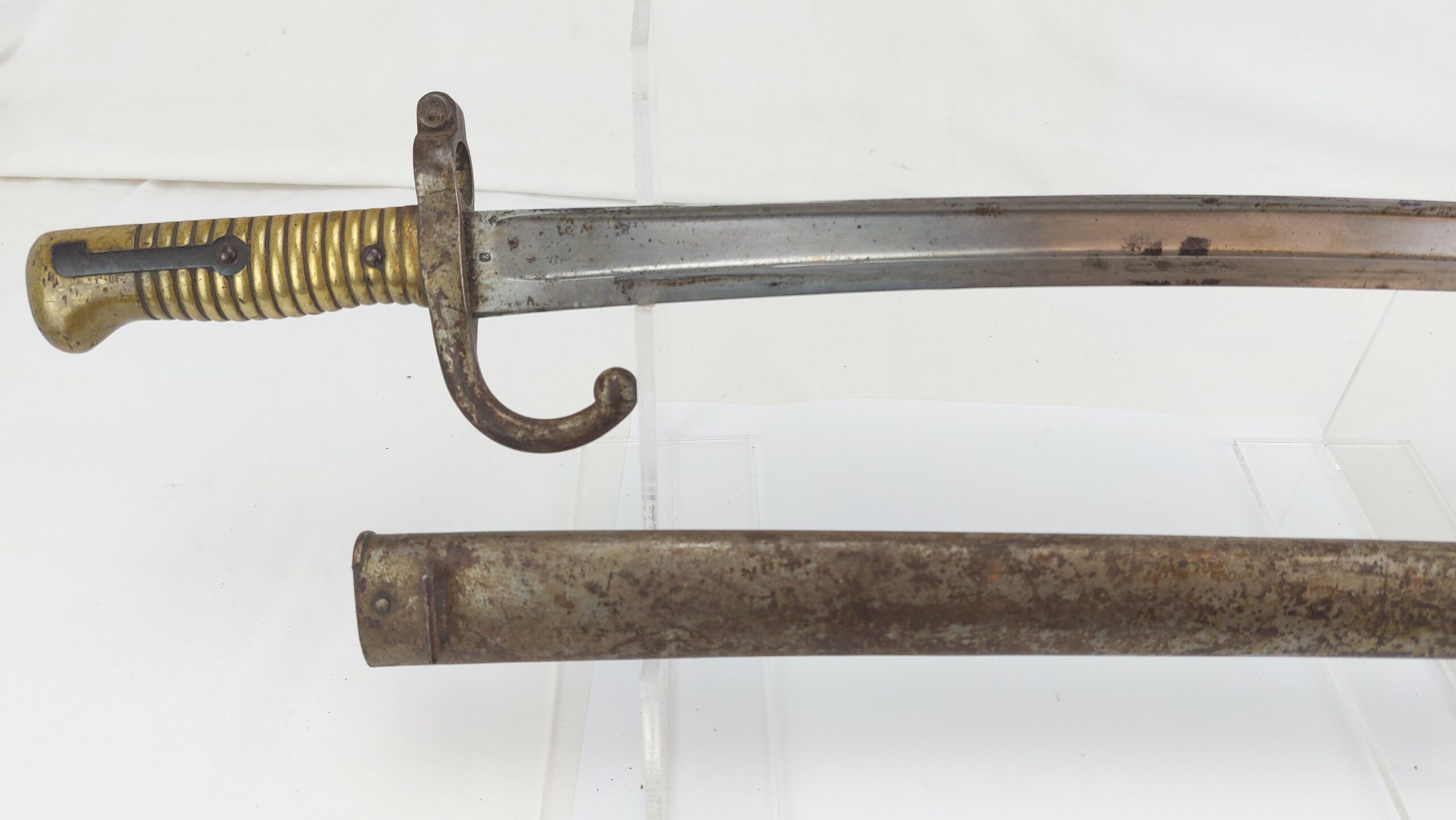 1866 Pattern German Chassepot Bayonet and Scabbard by Alex Coppel of Solingen - Image 2