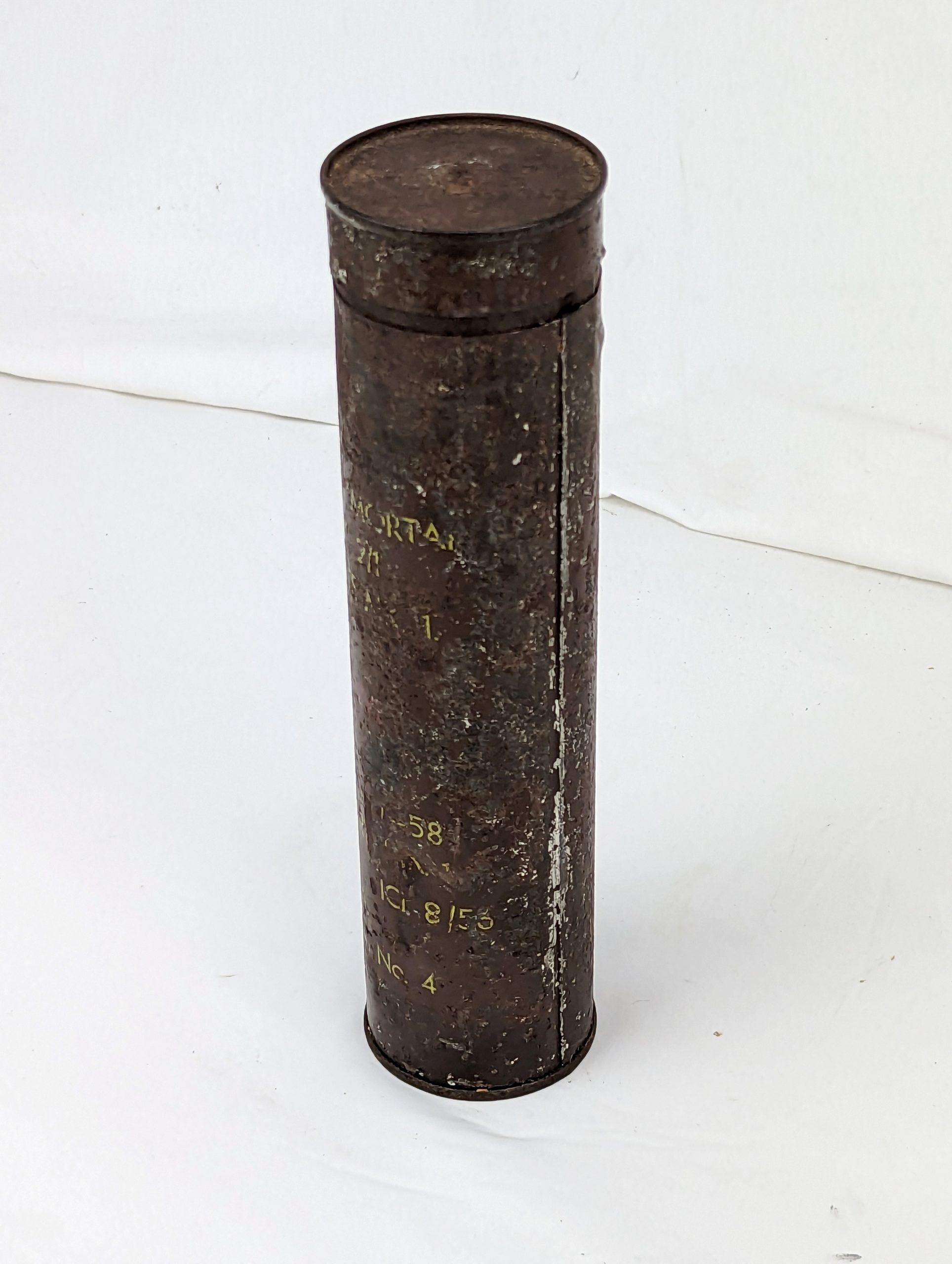 Post-War Parachute Illumination Mortar Inert Mk 2/1 Shell in Case - Image 4