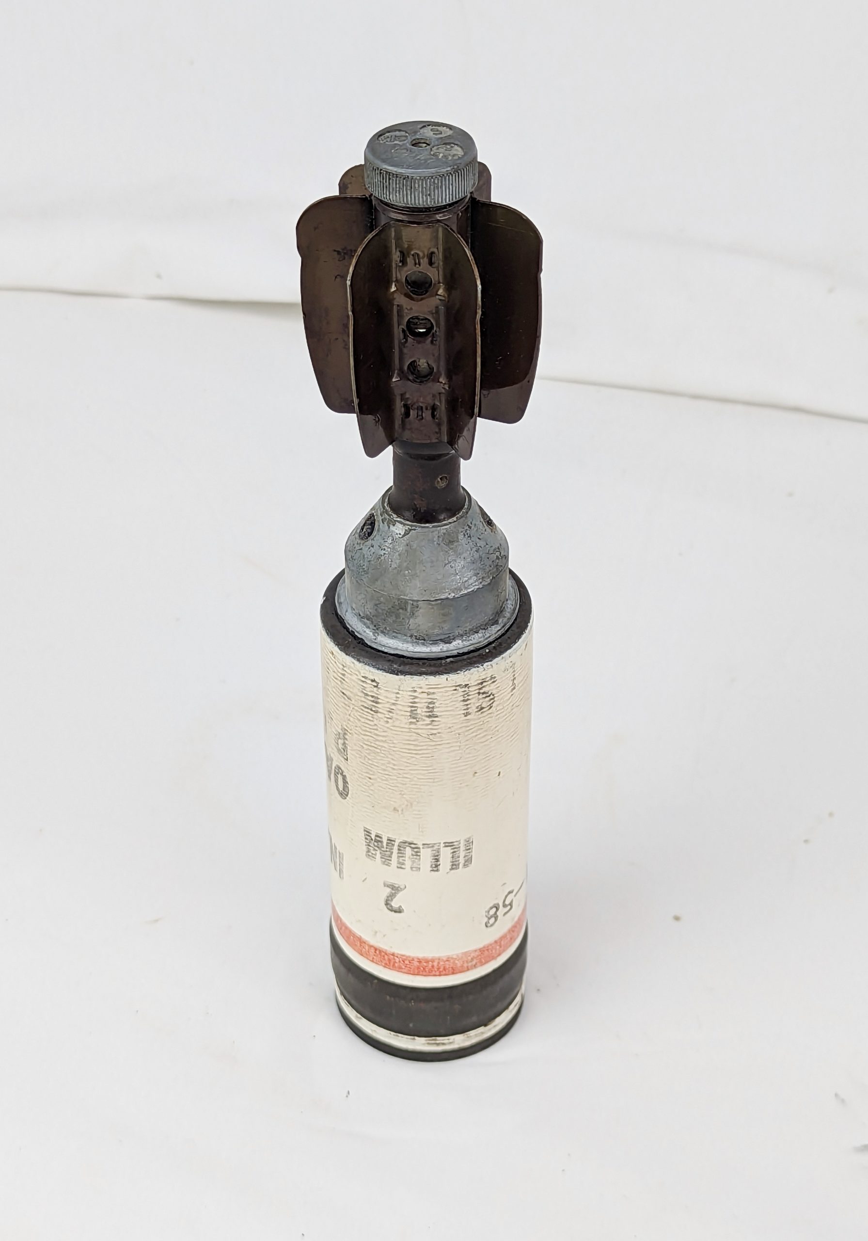 Post-War Parachute Illumination Mortar Inert Mk 2/1 Shell in Case - Image 8