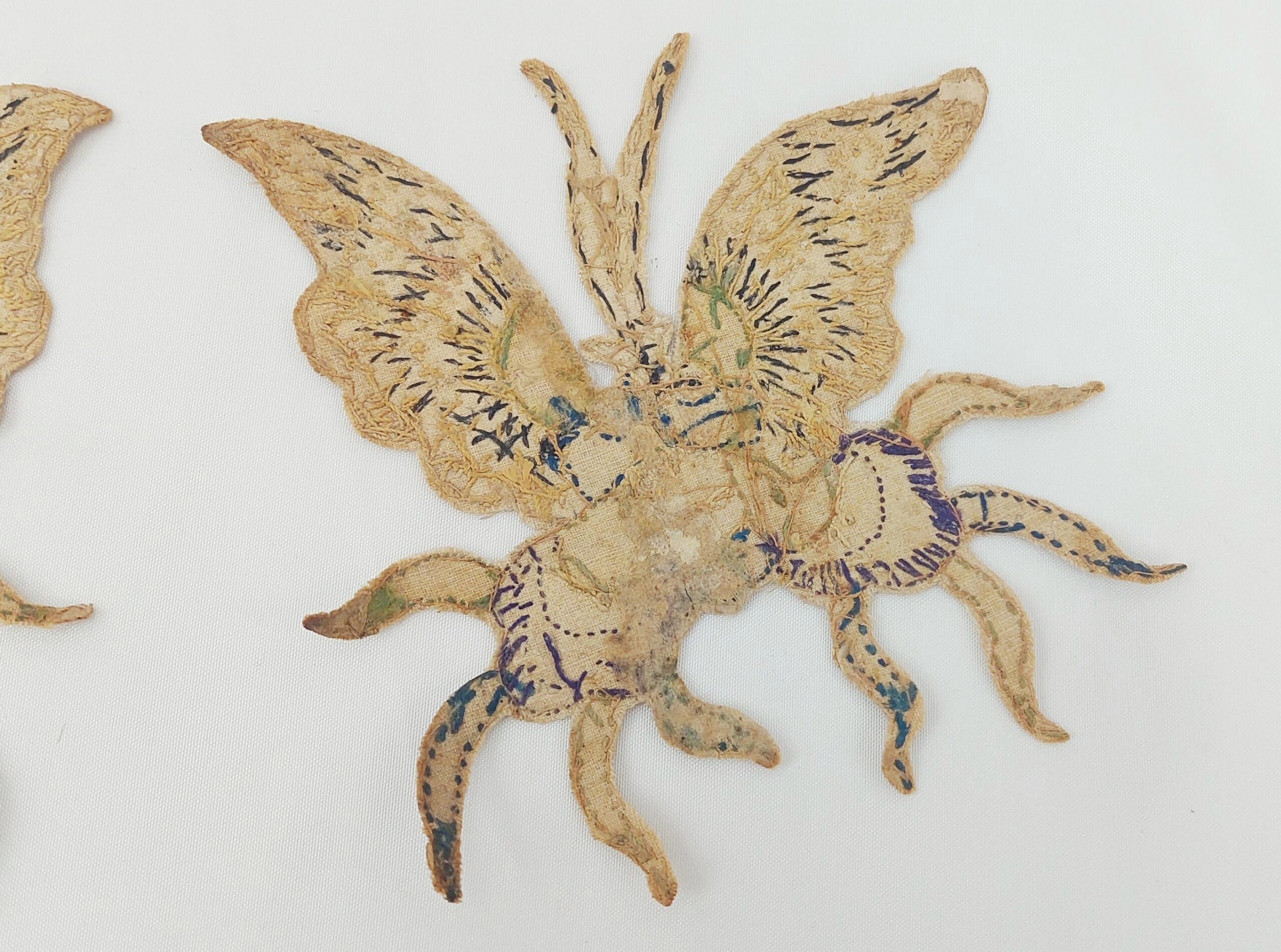 Pair of 18th Century Chinese Silk Embroidered Ming Dragon Robe Patches - Image 7