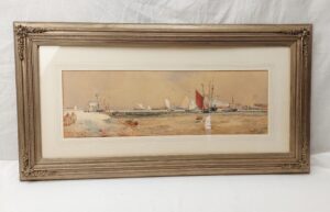 Large 1895 Watercolour By Thomas Bush Hardy (1842-1897) Of On the Yare Gorleston