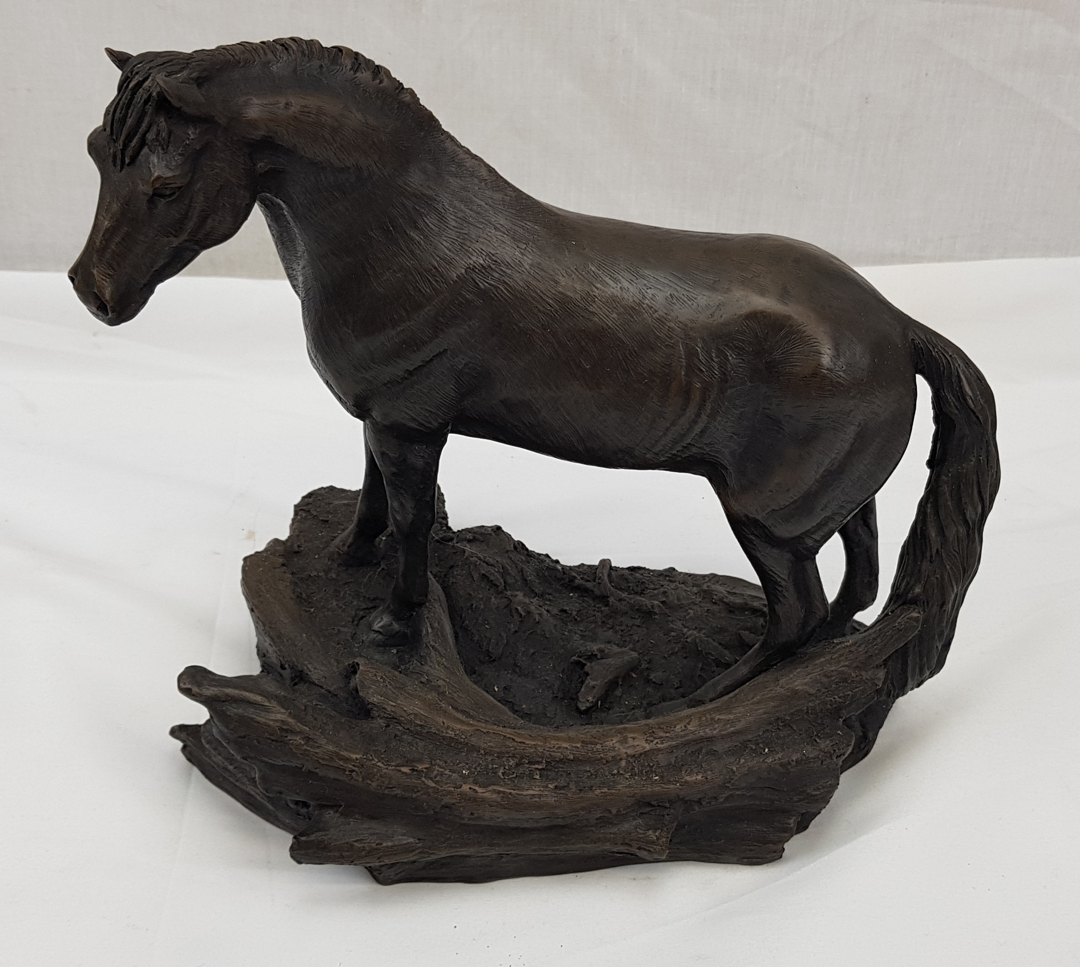 Limited Edition 101/500 Bronze Resin Sculpture Of A Resting Horse By Mary Laing - Image 2
