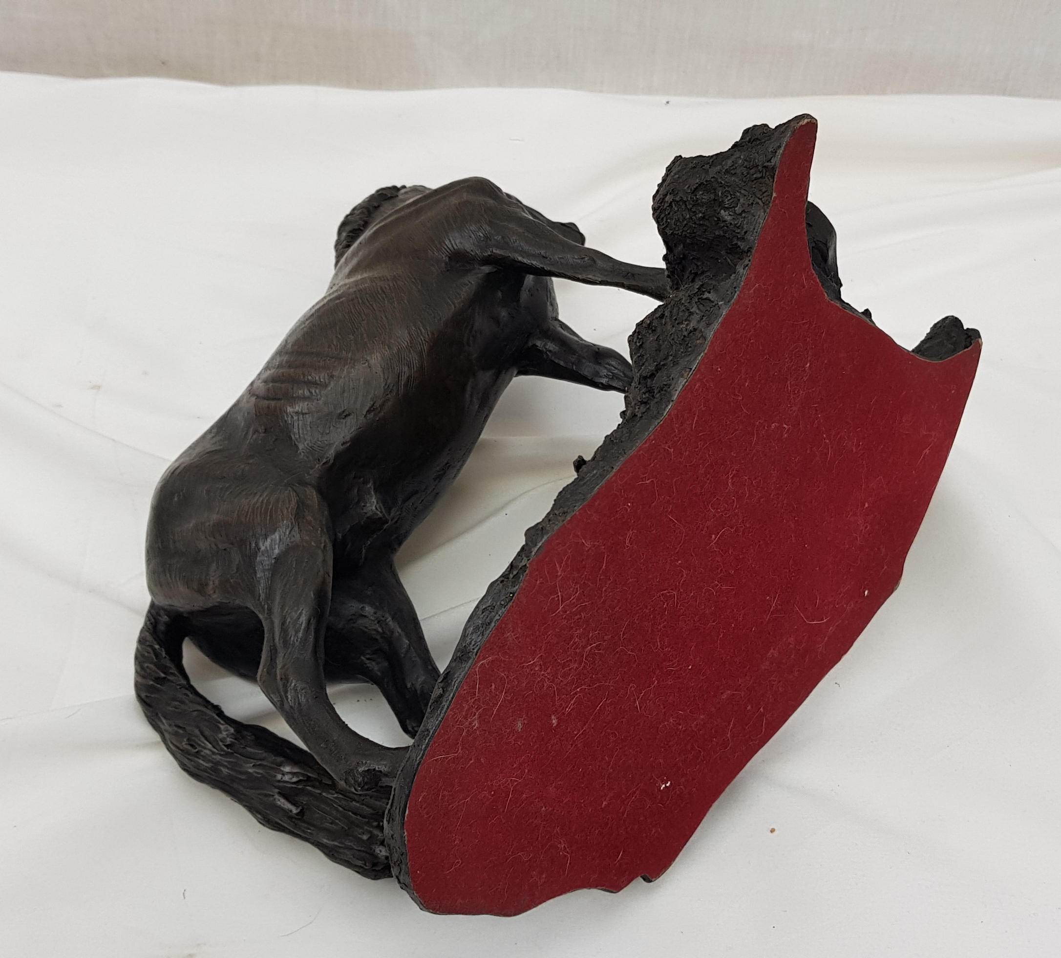 Limited Edition 101/500 Bronze Resin Sculpture Of A Resting Horse By Mary Laing - Image 4