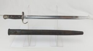 RARE WW1 JAC Hook Quillion Bayonet 1907 Pattern and Original Scabbard. Dated 1915
