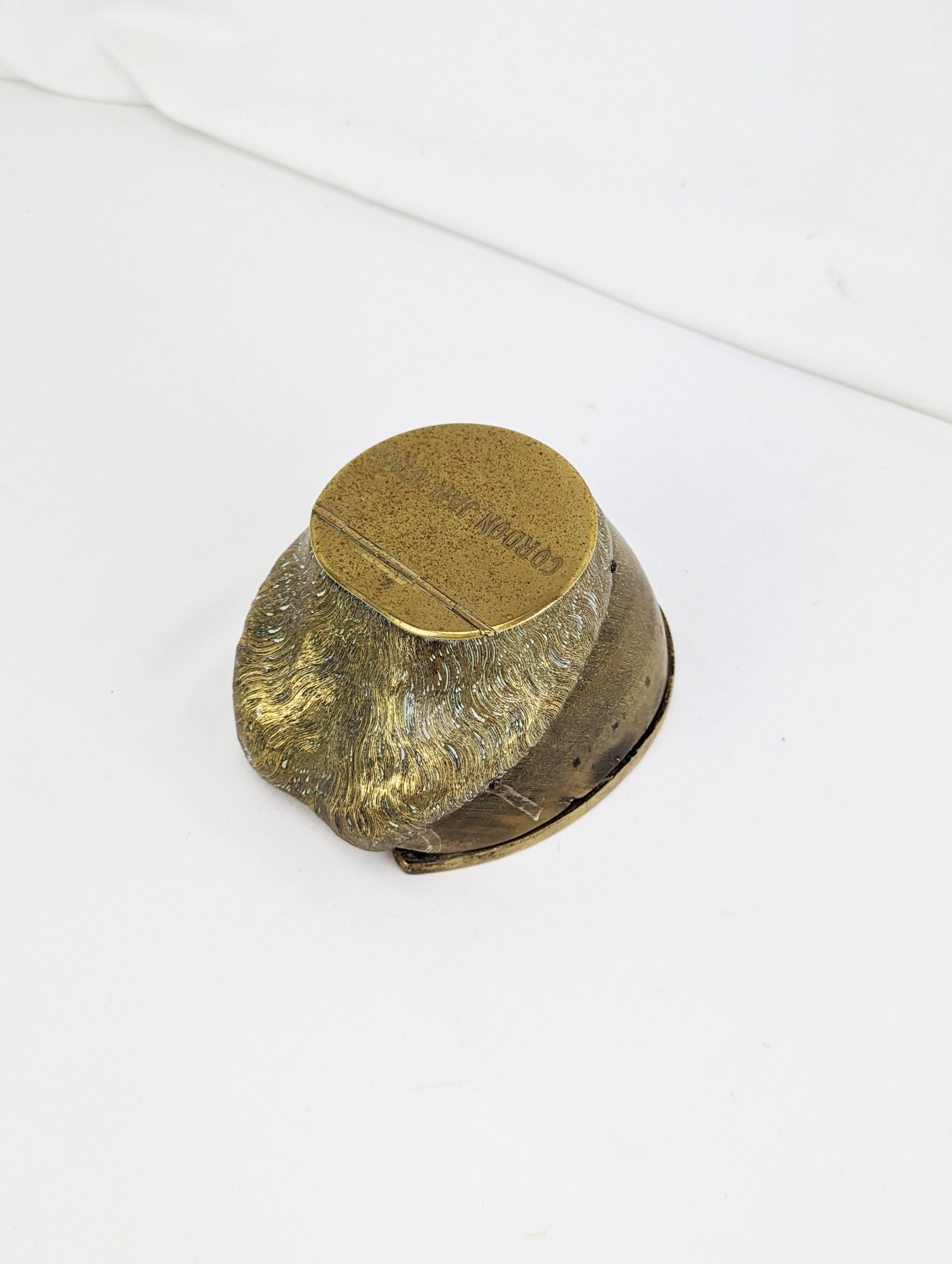 Brass Mounted Antique Horse Hoof Inkwell