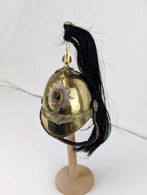 Victorian Display Model of 2nd Dragoon Guards Gilt Albert Helmet