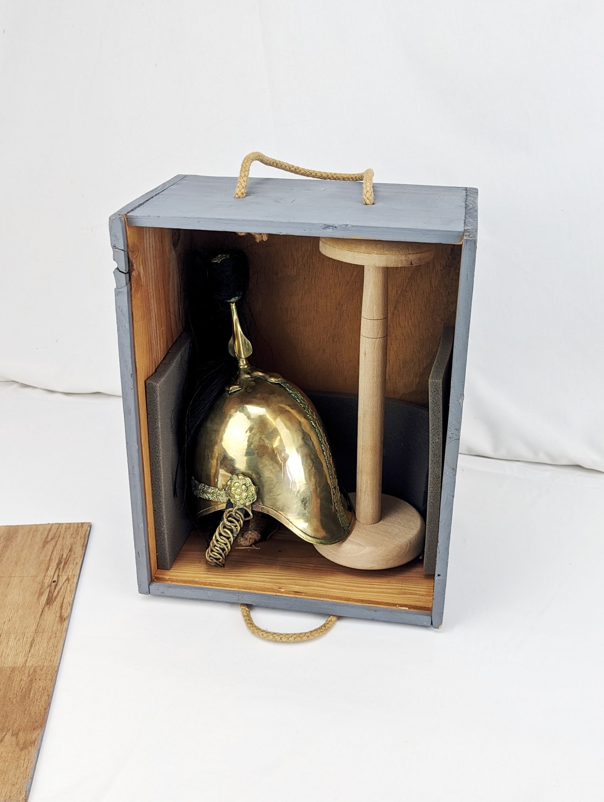 Victorian Display Model of 2nd Dragoon Guards Gilt Albert Helmet - Image 9