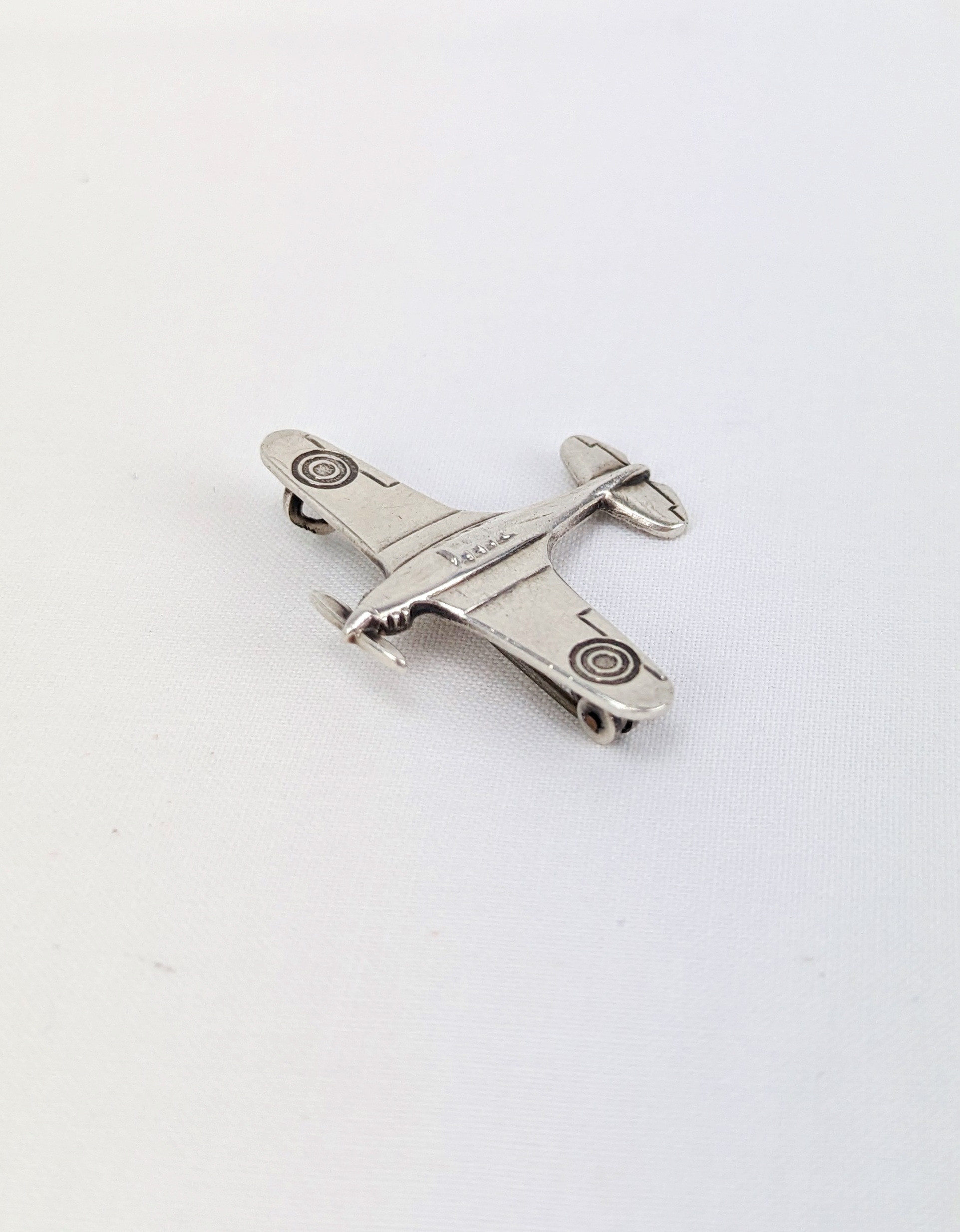 WW2 Sterling Silver Spitfire Brooch