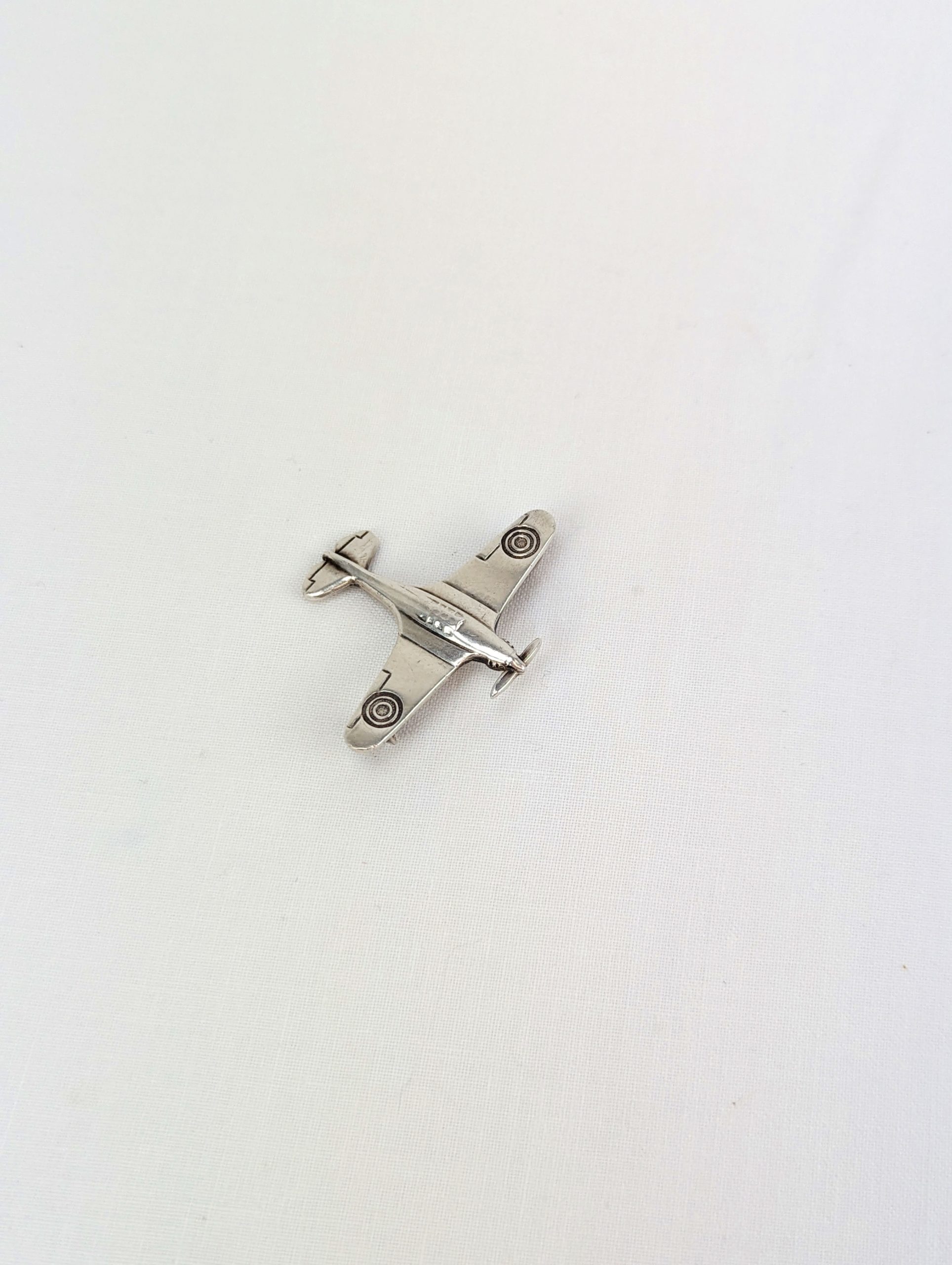 WW2 Sterling Silver Spitfire Brooch - Image 5