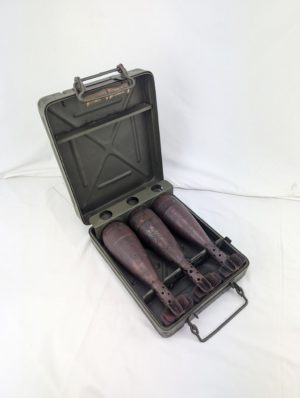 Case of 3 Inert WW2 Granatwerfer 34 Mortar Shells