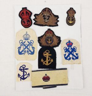 Various WW2 Era Royal Navy Petty Officer Badges and Insignia