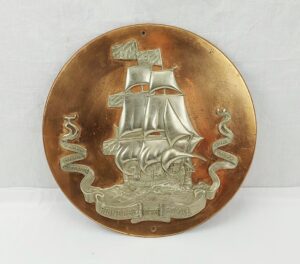 Vickers Armstrong Bronze Builders Badge HMS Princess Royal 1912 Battlecruiser