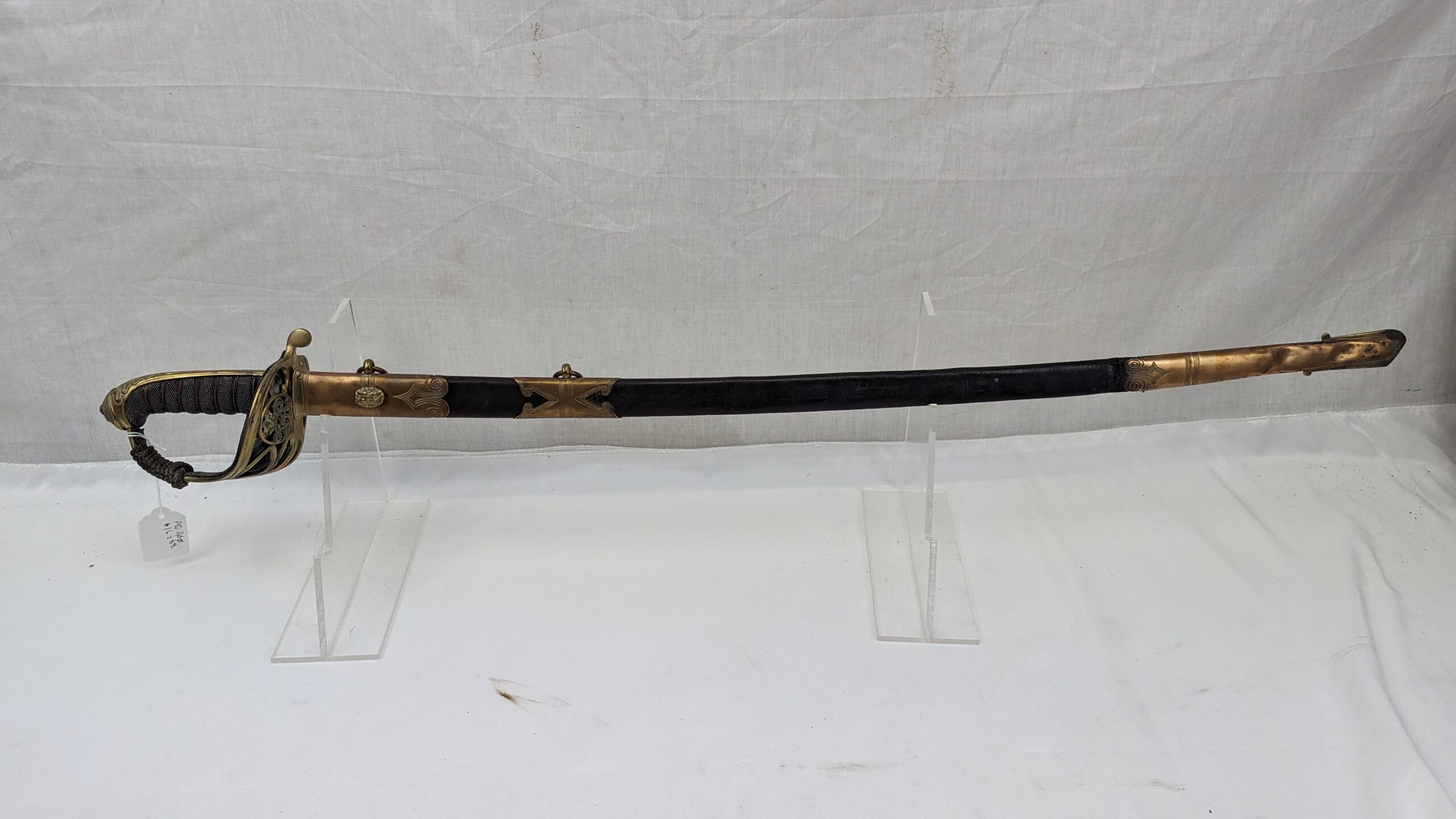 Victorian 1827 Pattern Infantry Officer’s Sword and Black Leather Scabbard - Image 2