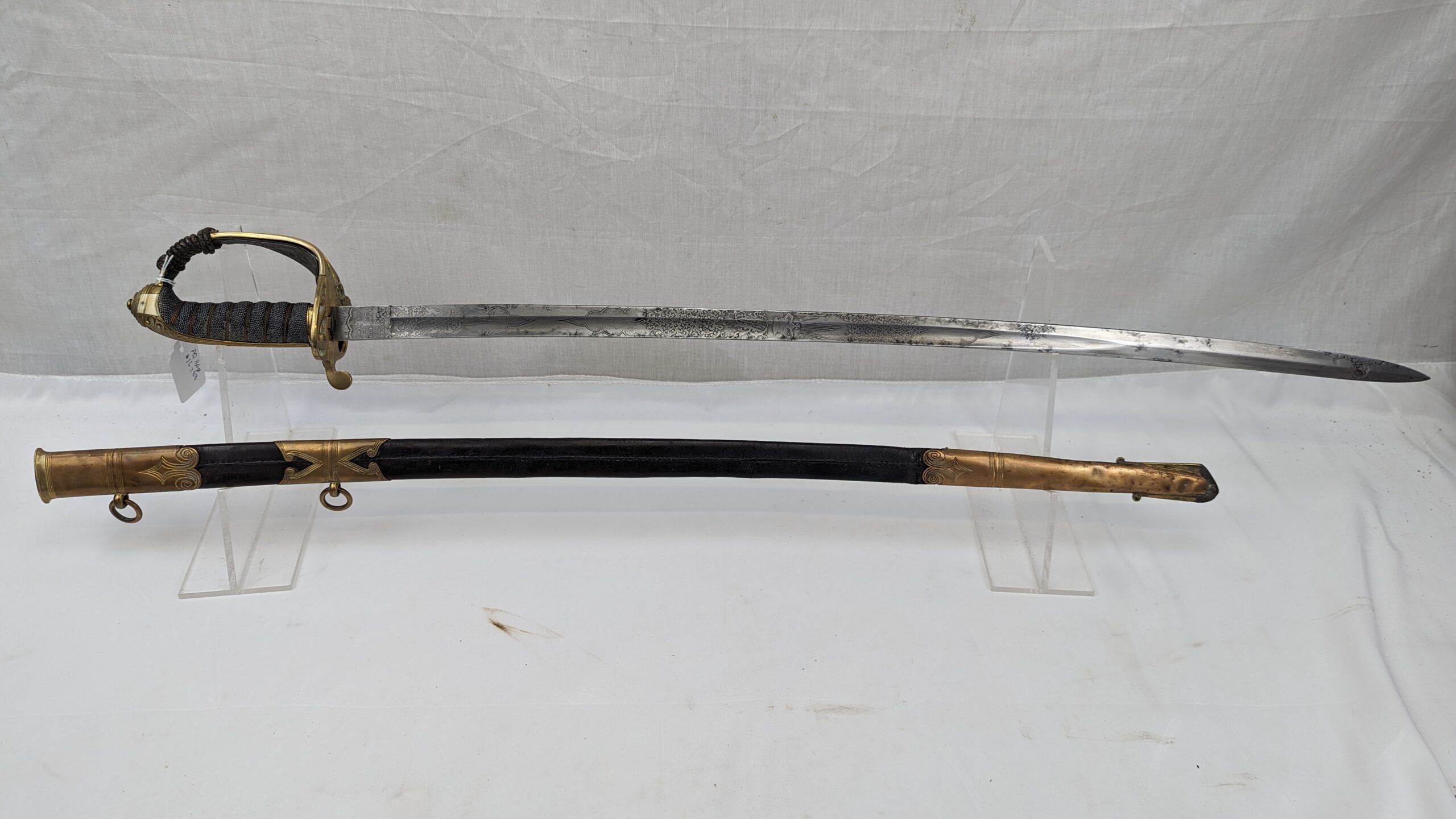 Victorian 1827 Pattern Infantry Officer’s Sword and Black Leather Scabbard