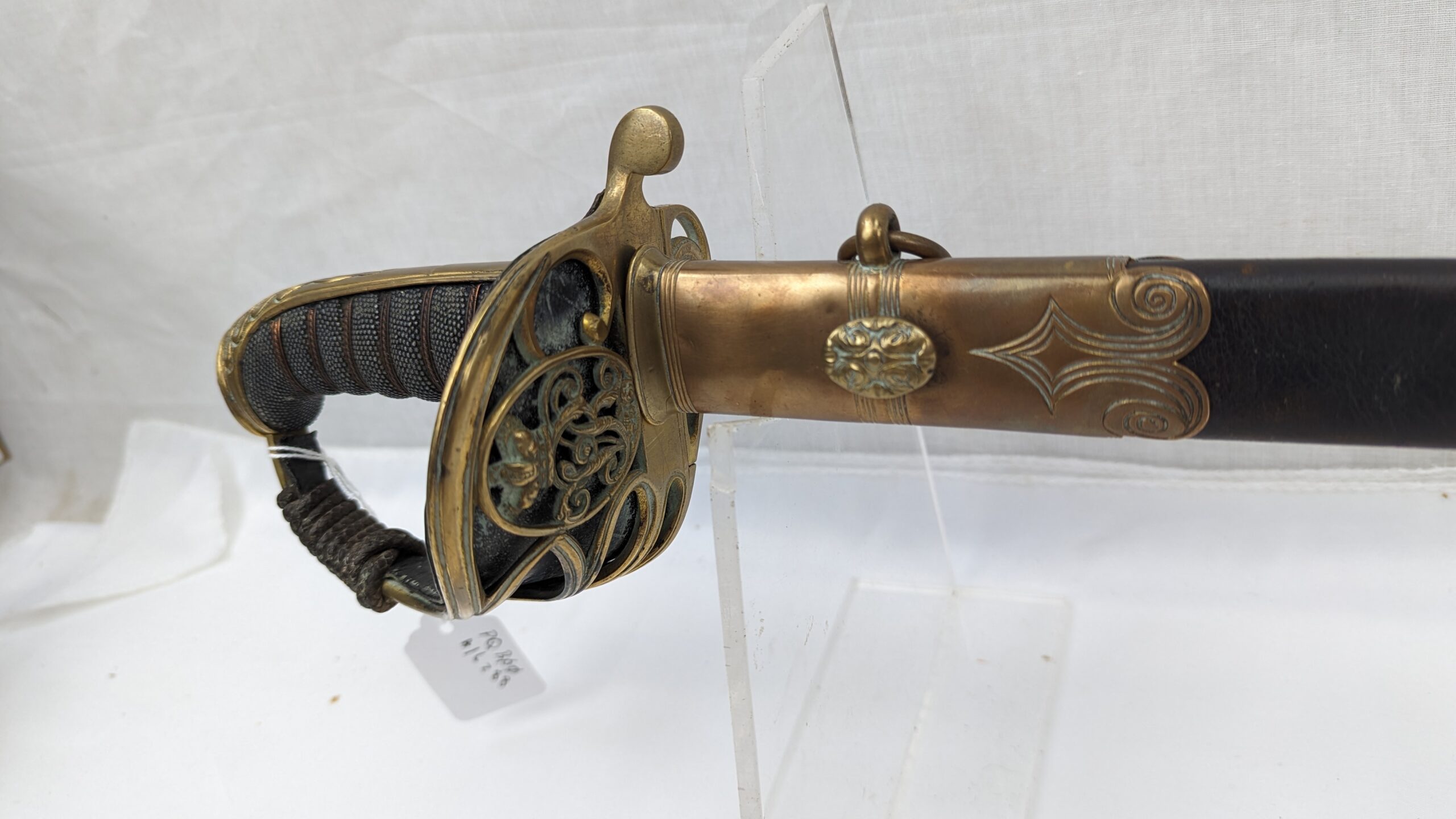 Victorian 1827 Pattern Infantry Officer’s Sword and Black Leather Scabbard - Image 3